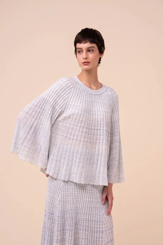 Mondrian Cairo Ribbed Knit Top made by Fedeli