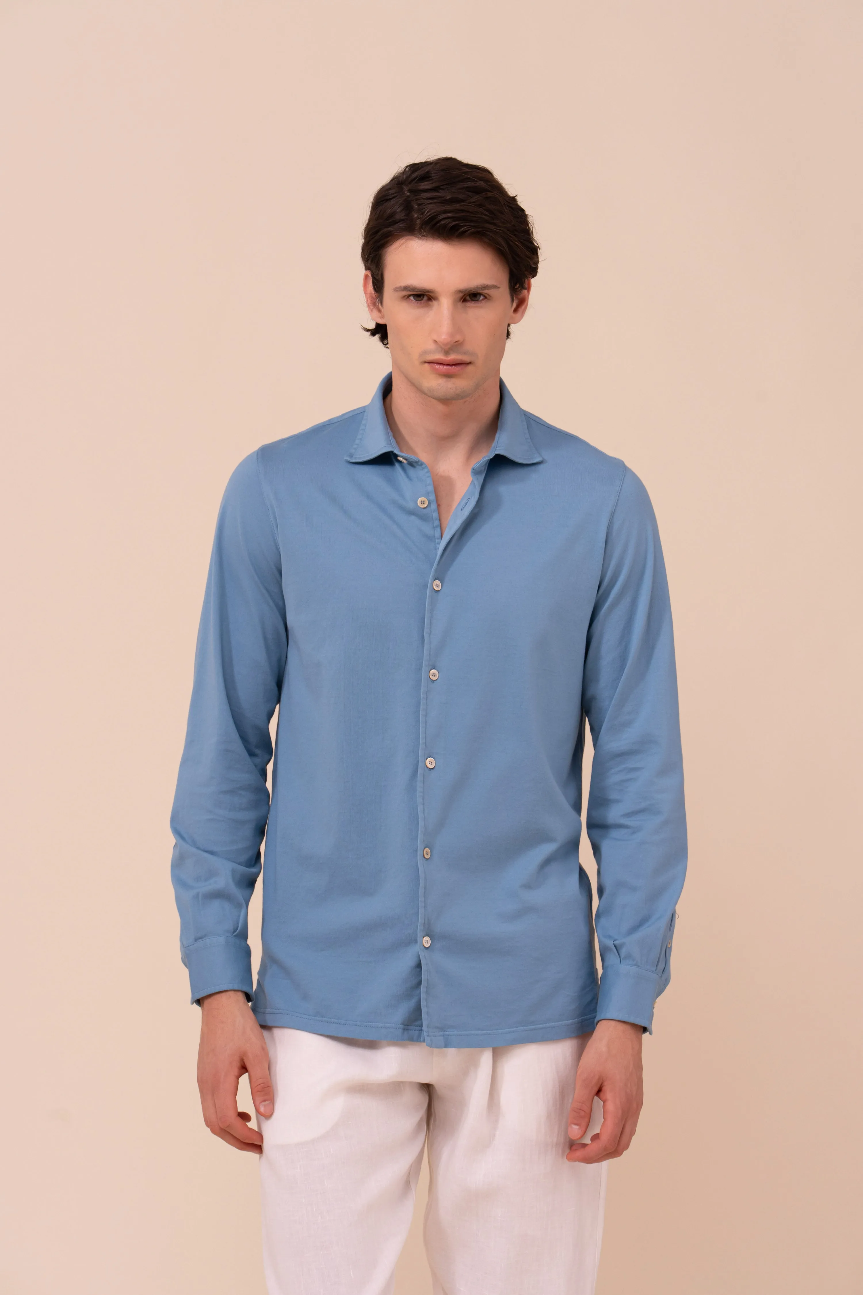 Jason Giza Organic Cotton Long Sleeve Shirt sold by Fedeli