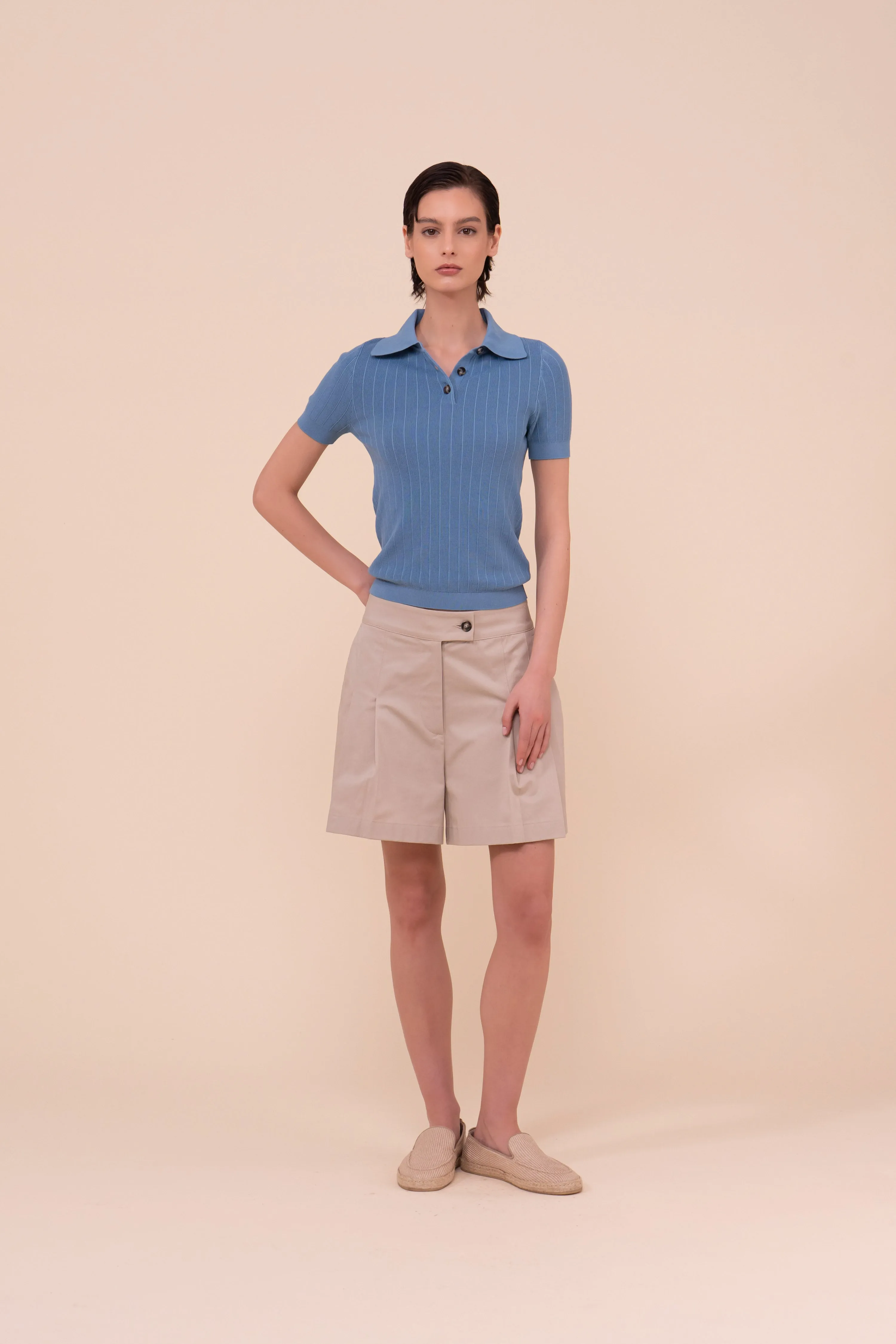 Koons Dusty Cotton Knit Polo sold by Fedeli product image thumbnail 2