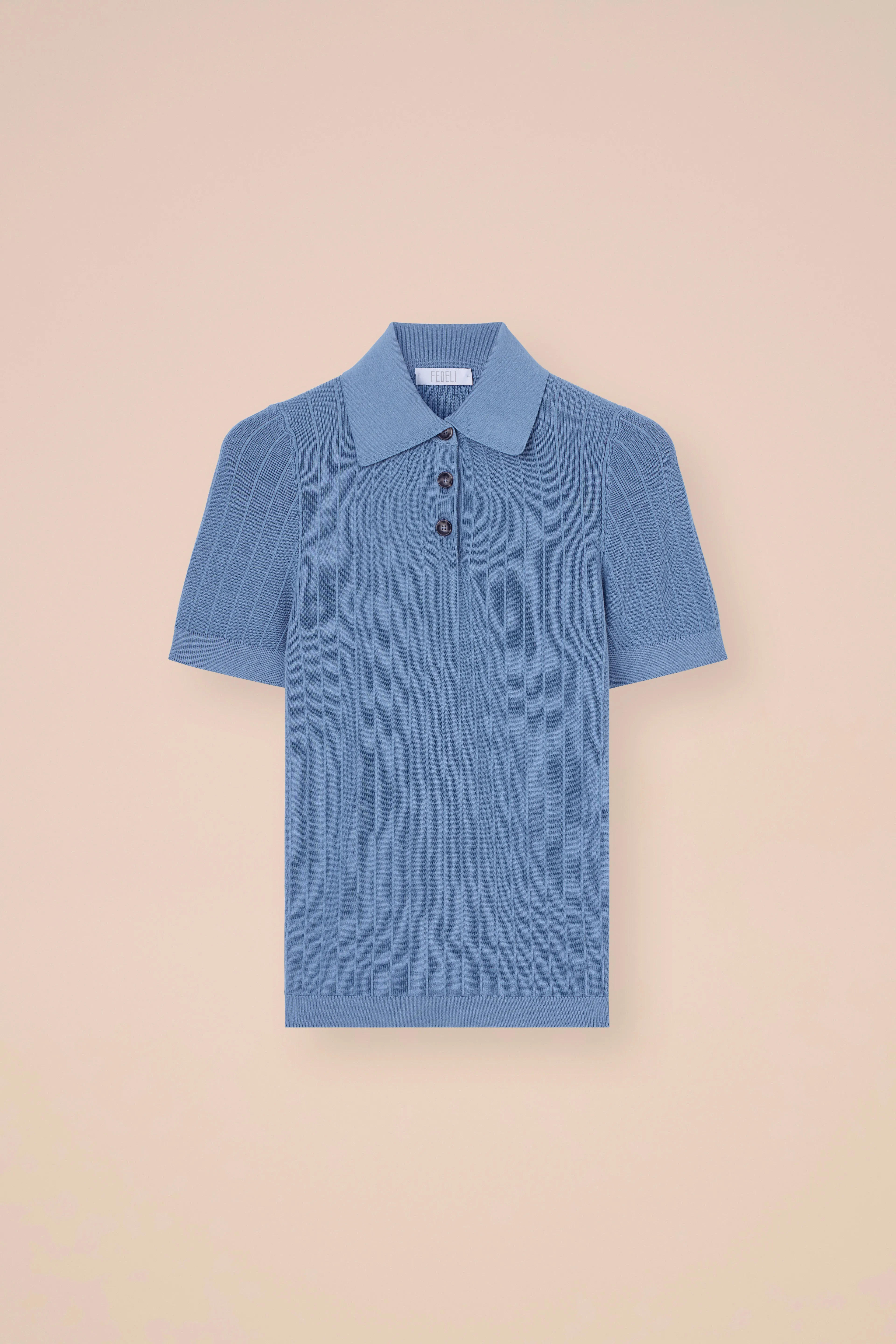 Koons Dusty Cotton Knit Polo sold by Fedeli product image thumbnail 5