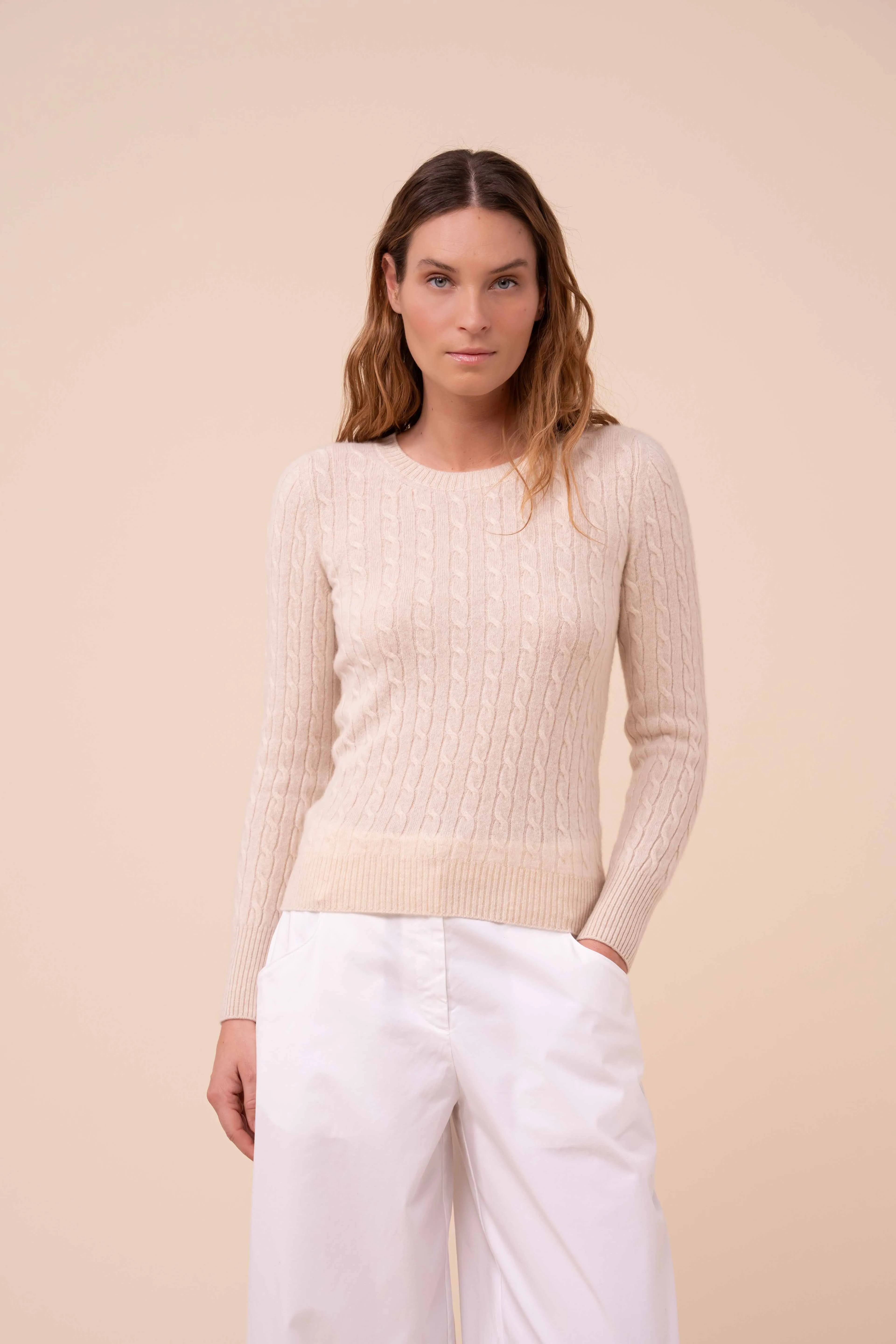 Franz Persia Cashmere Cable Crewneck sold by Fedeli