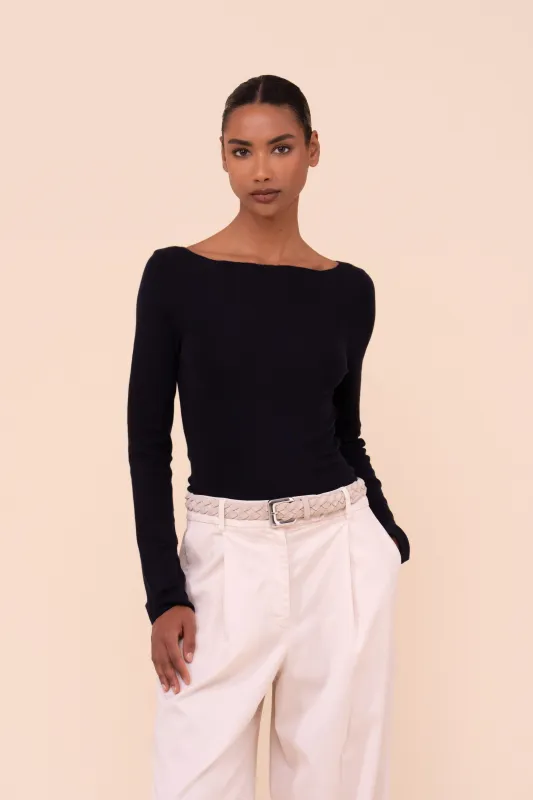 Haring Pearly Cashmere-Silk Boatneck Sweater made by Fedeli