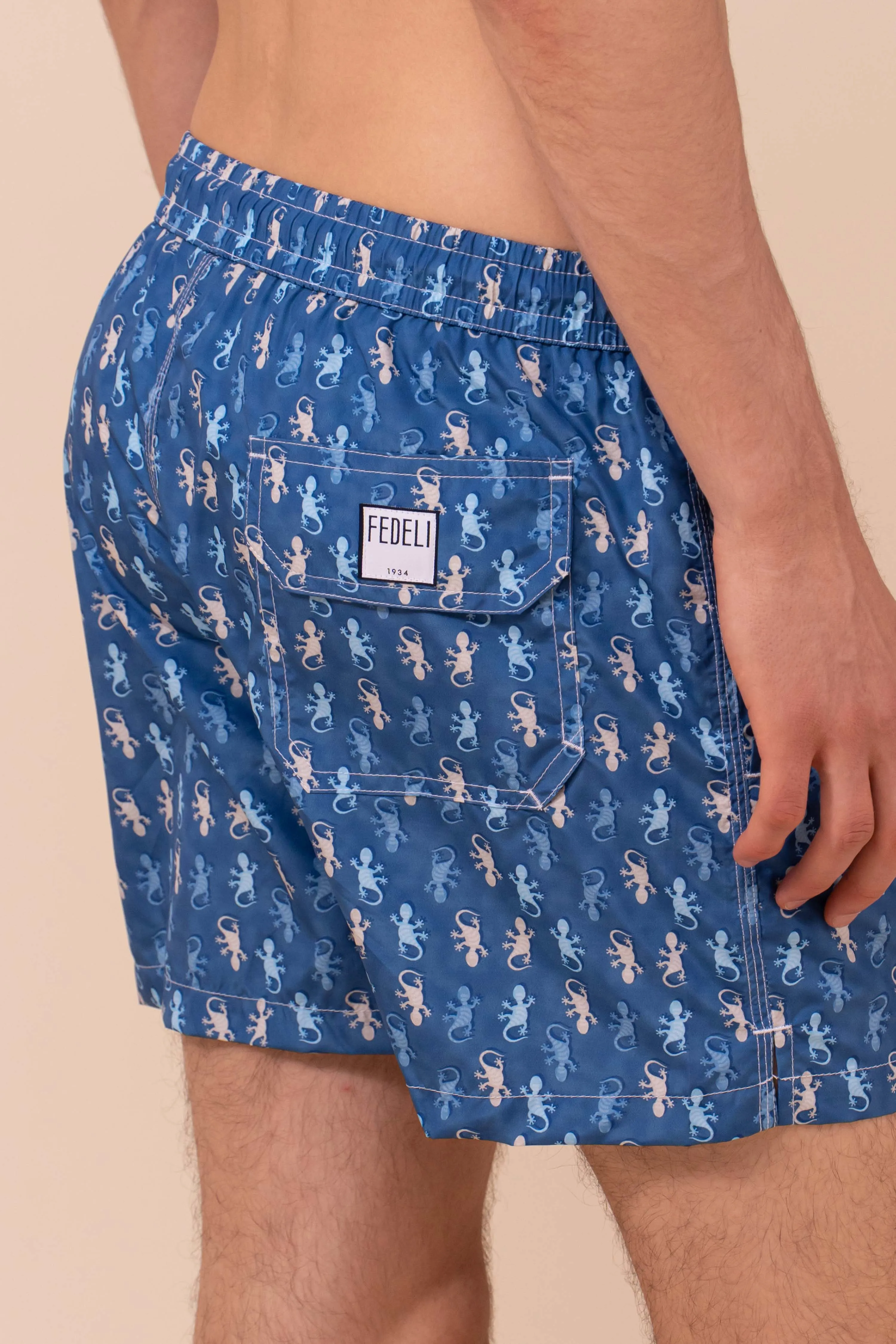 Madeira - The Sustainable Swim Trunks - Gecko Pattern sold by Fedeli product image thumbnail 4