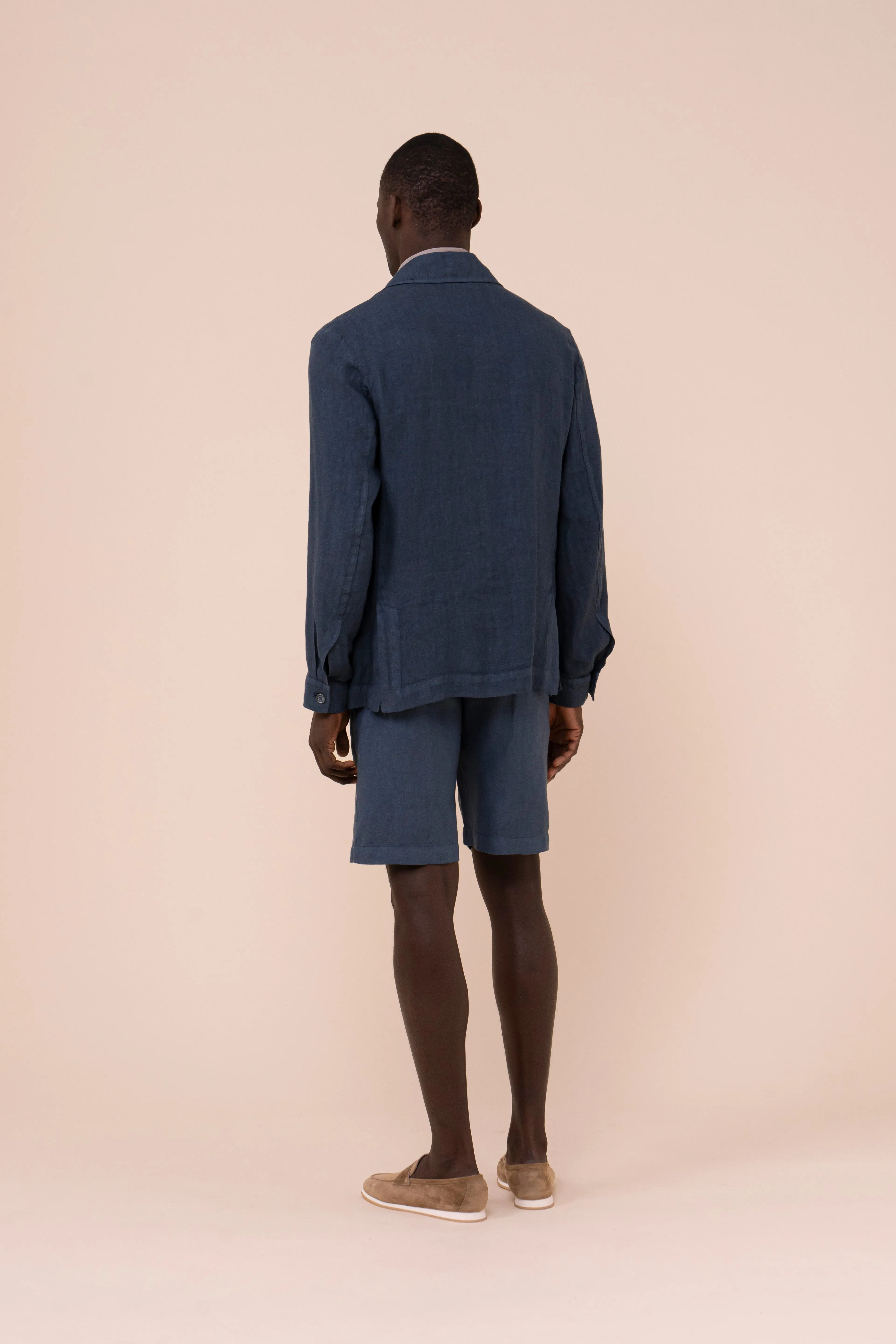 Oxford Linen Shirt Jacket sold by Fedeli product image thumbnail 3