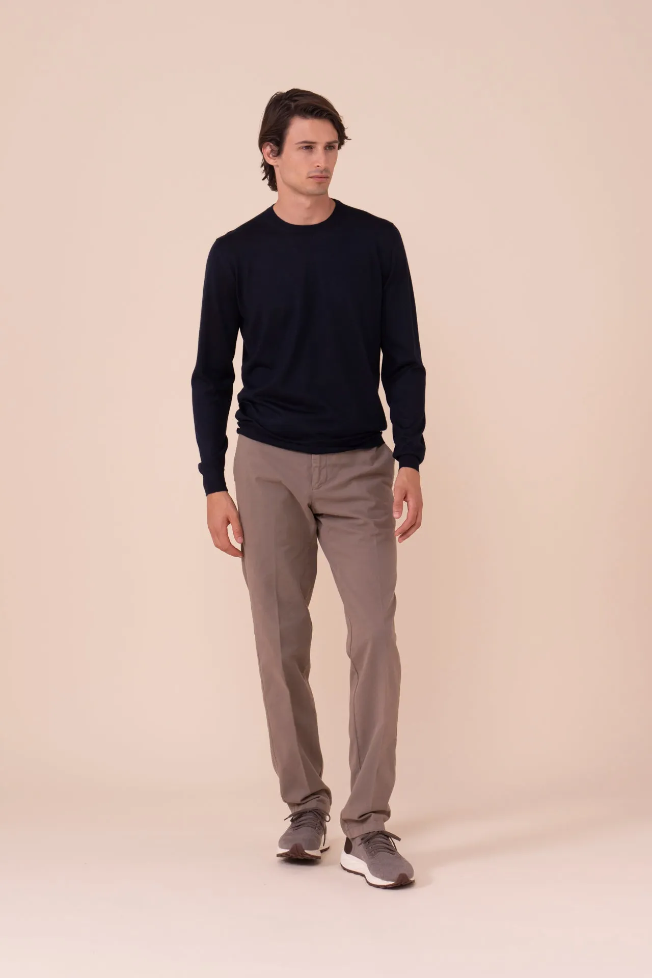 Argentina Cashmere Silk Crewneck in iconic colors sold by Fedeli product image thumbnail 2