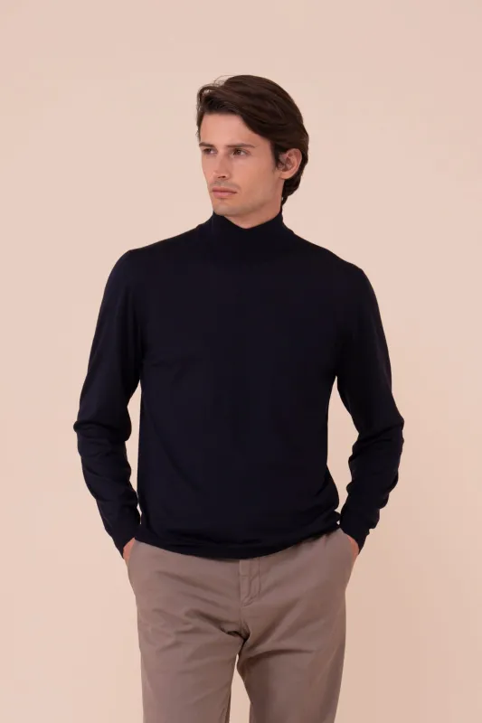 Derby Superfine Wool Turtleneck in iconic colors made by Fedeli