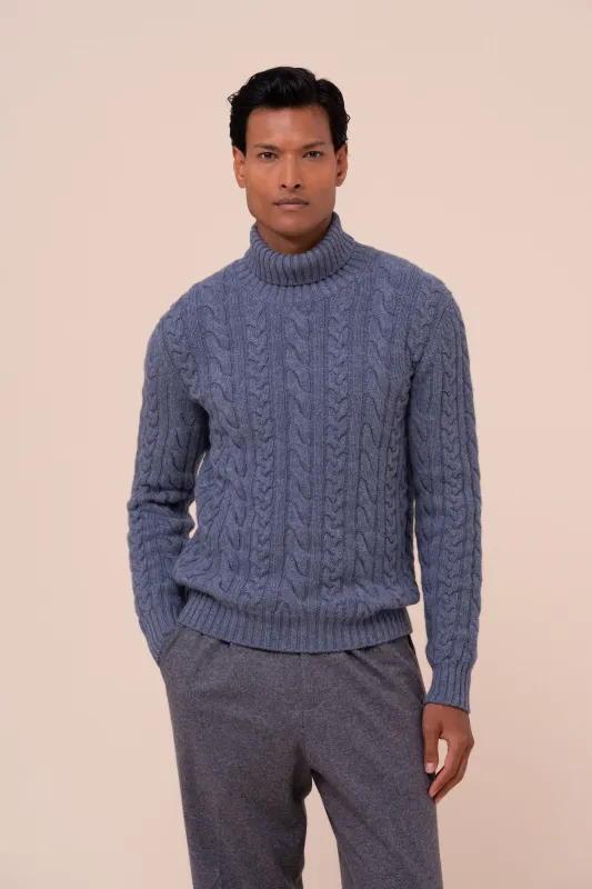 Aviemore Wool Cashmere Turtleneck made by Fedeli