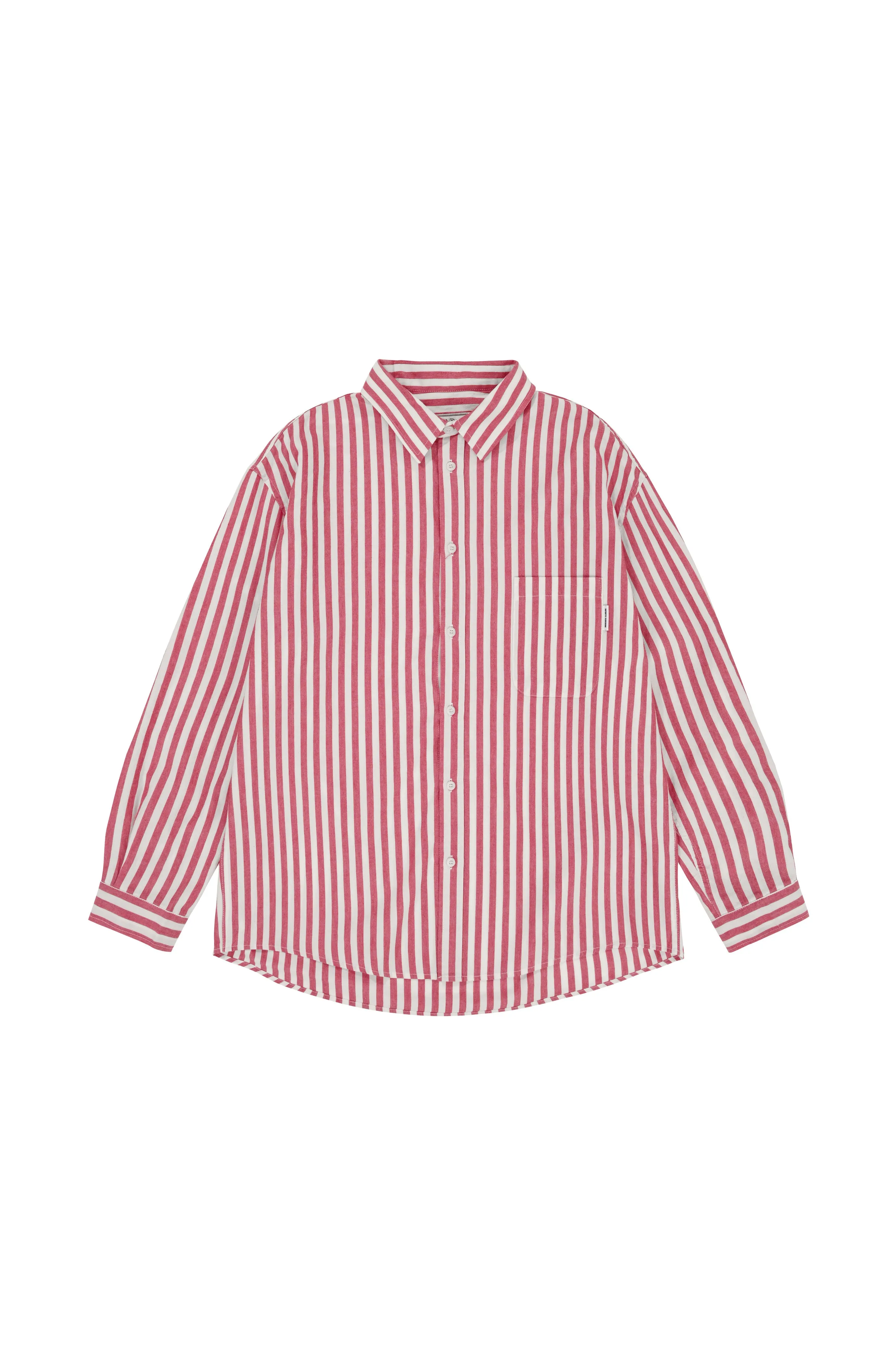 Melange Stripe Shirt (Red) sold by Kappy