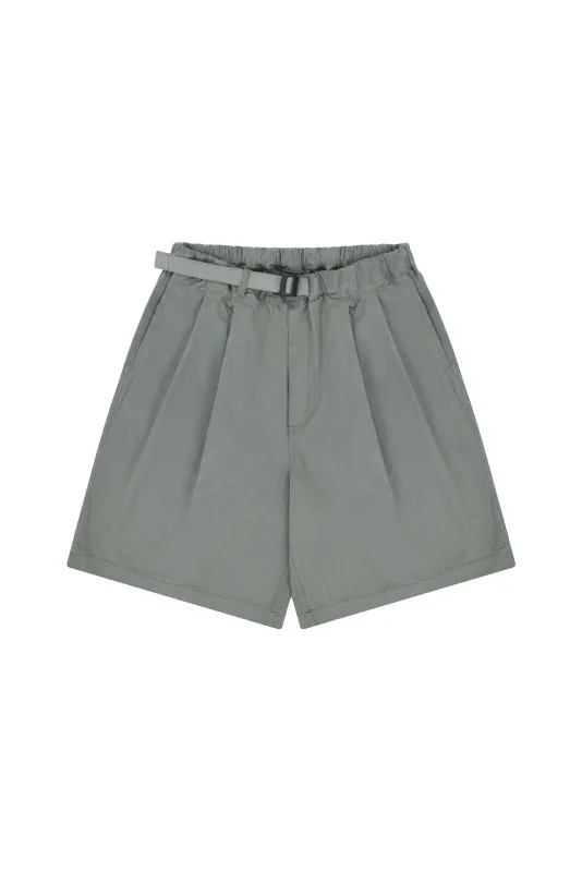 Two Tuck Wide Half Pants (Light Grey) made by Kappy