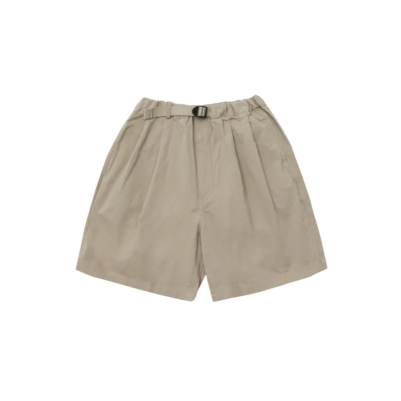 Two Tuck Wide Half Pants (Beige) made by Kappy
