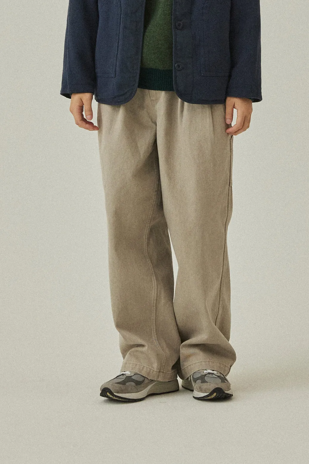 Two Tuck Wide Kation Pants (Light Beige) sold by Kappy product image thumbnail 2