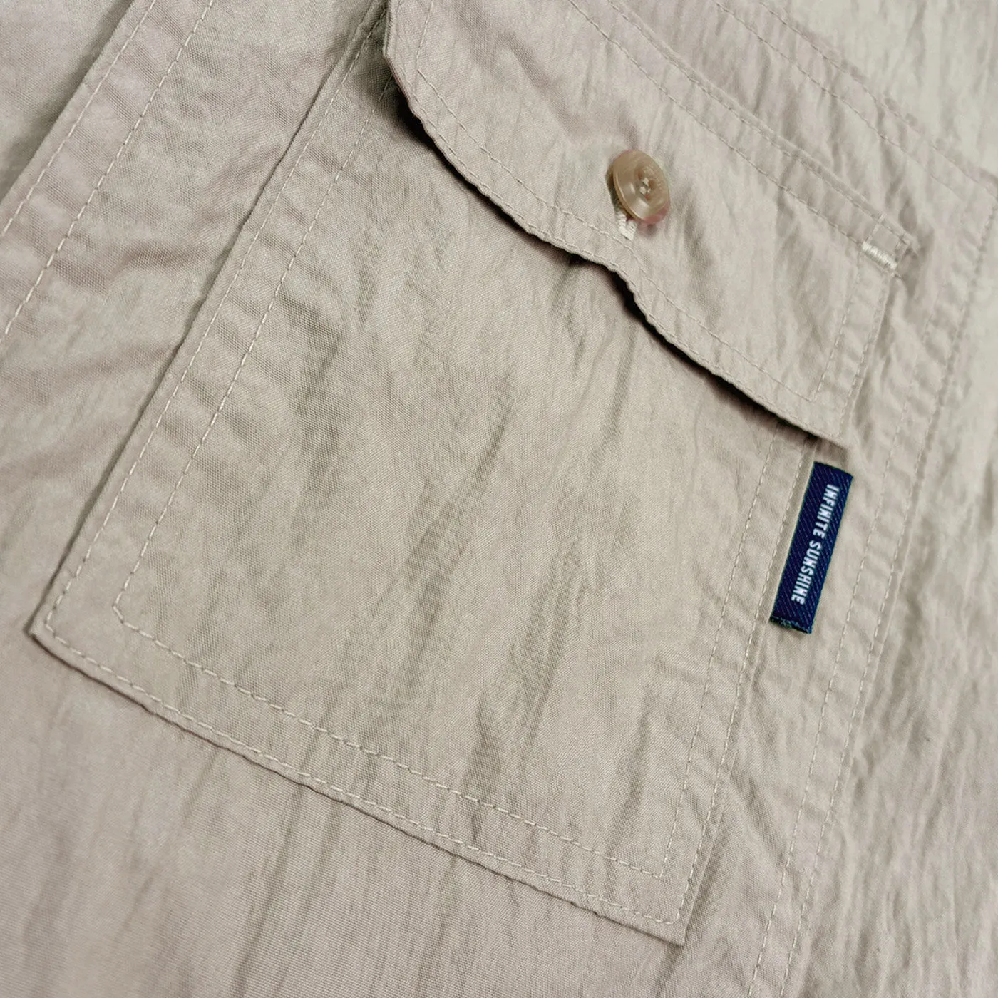 Pocket Utility Half Shirt (Beige) sold by Kappy product image thumbnail 5