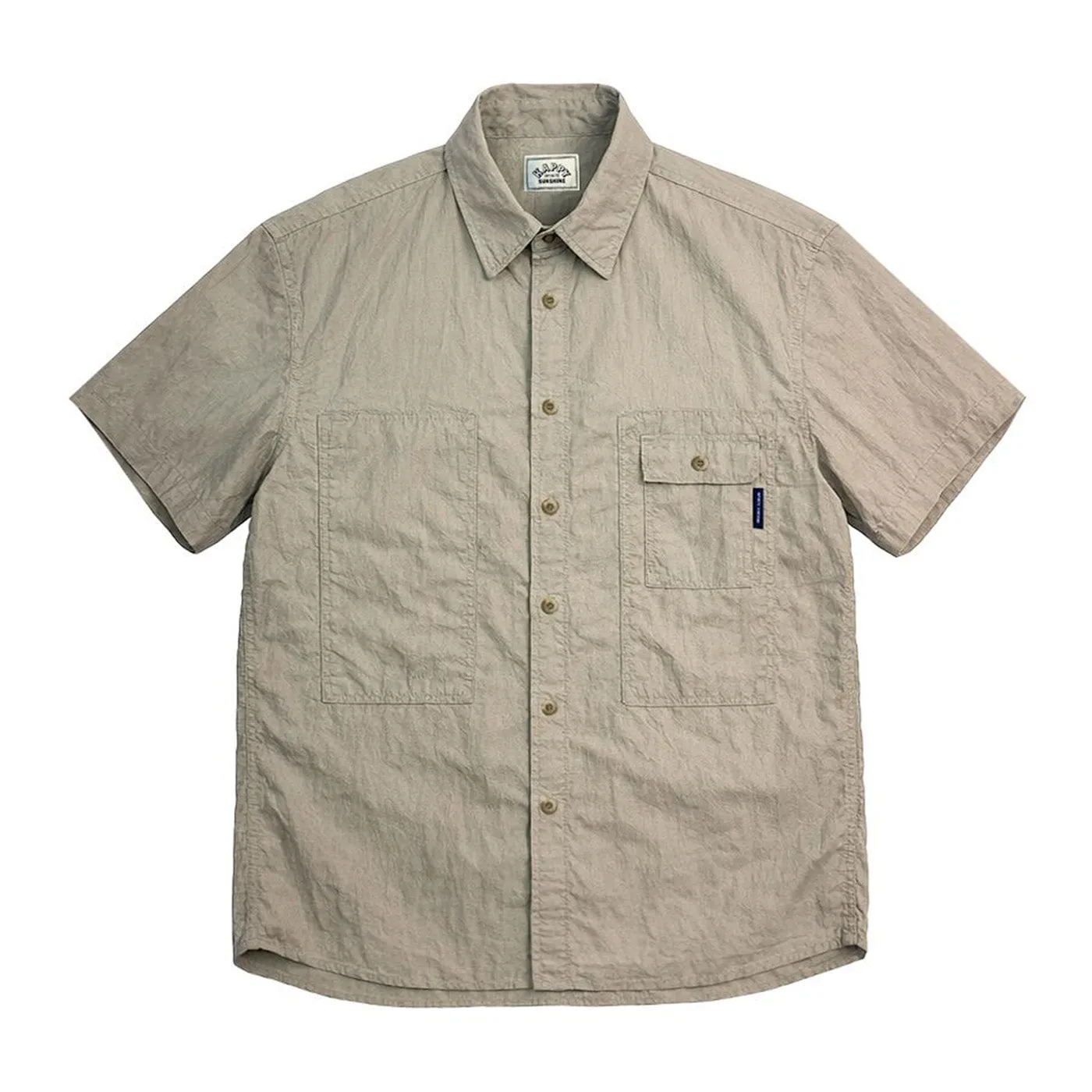 Pocket Utility Half Shirt (Beige) sold by Kappy product image thumbnail 2