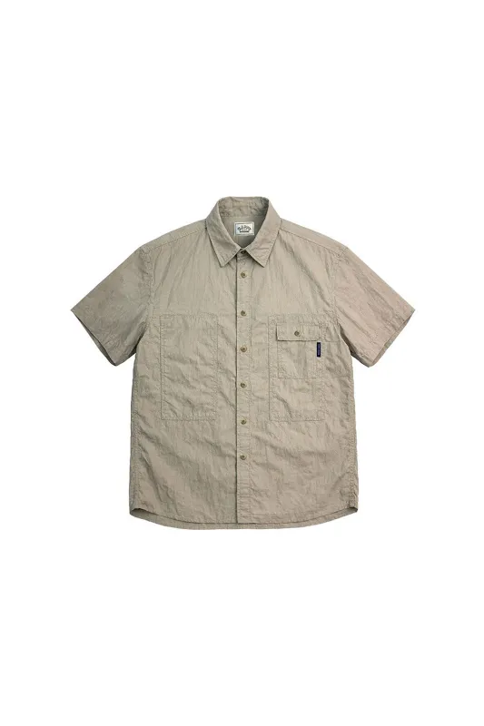 Pocket Utility Half Shirt (Beige) made by Kappy