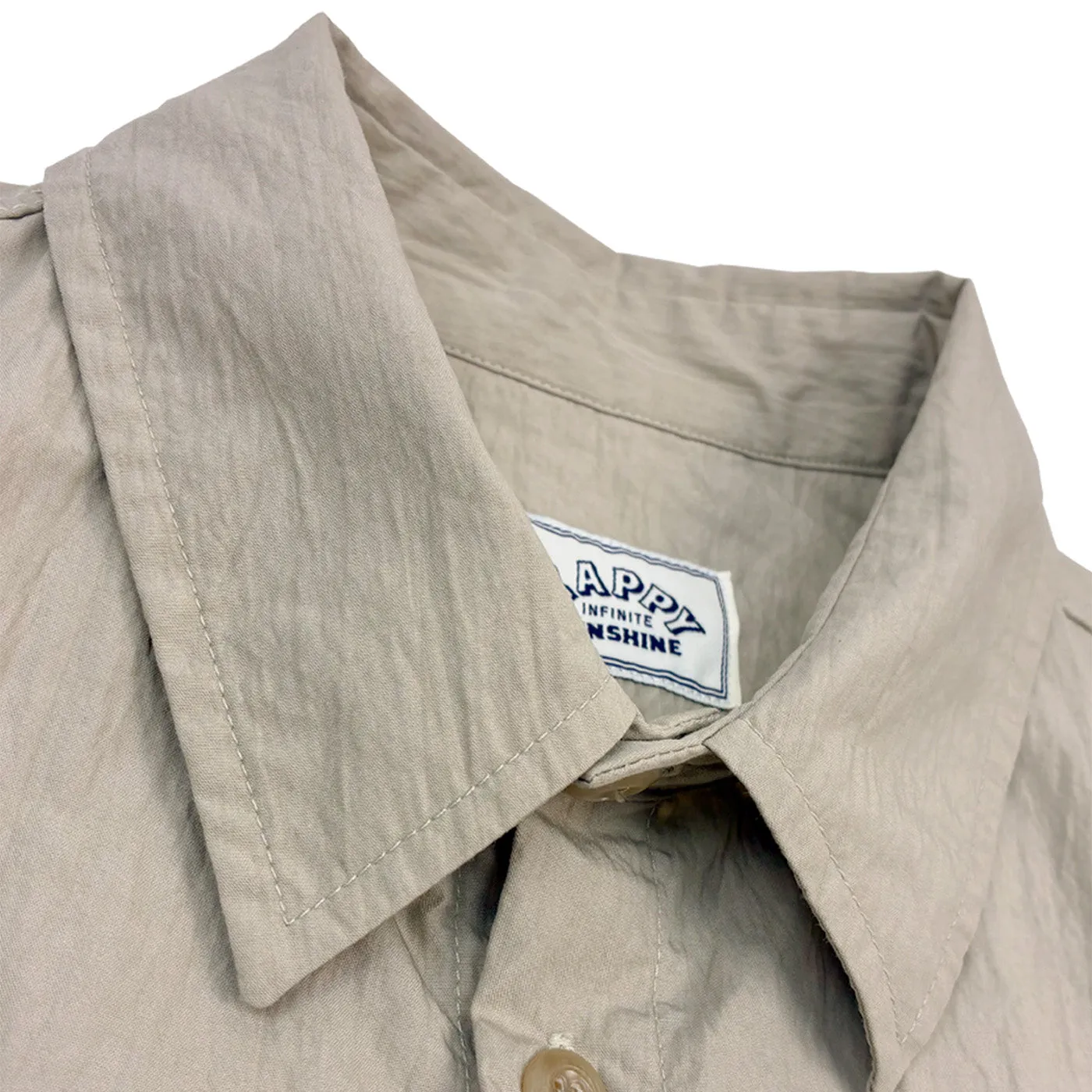 Pocket Utility Half Shirt (Beige) sold by Kappy product image thumbnail 4