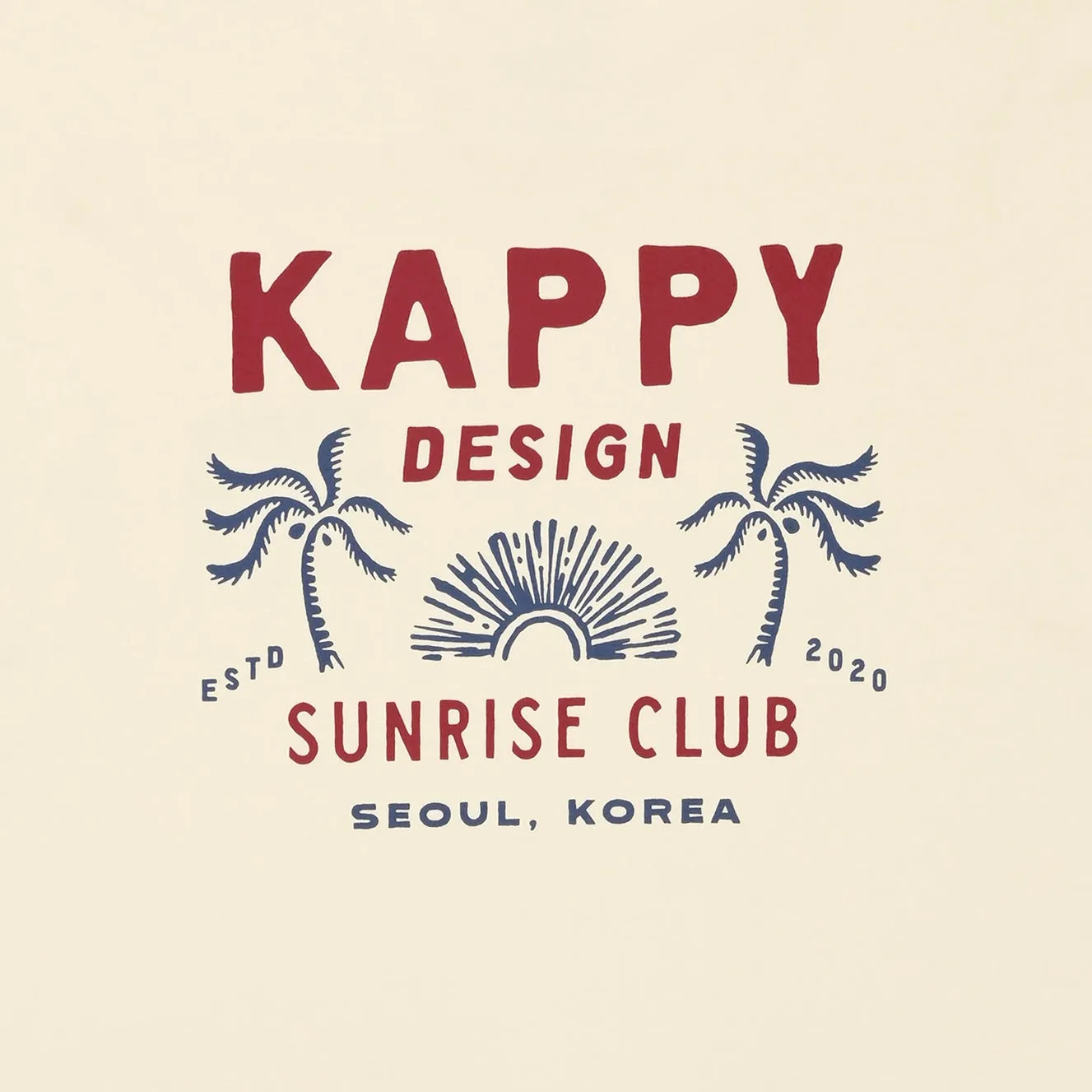 Palm Coast Half T-shirt (Cream) sold by Kappy product image thumbnail 4