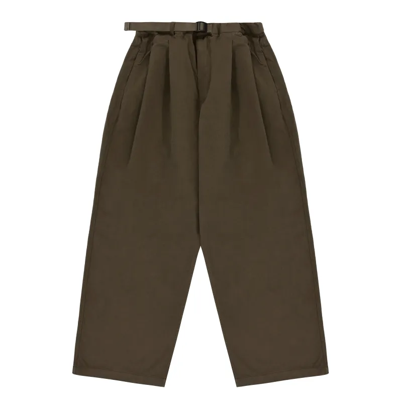 Two Tuck Wide Pants (Brown) made by Kappy