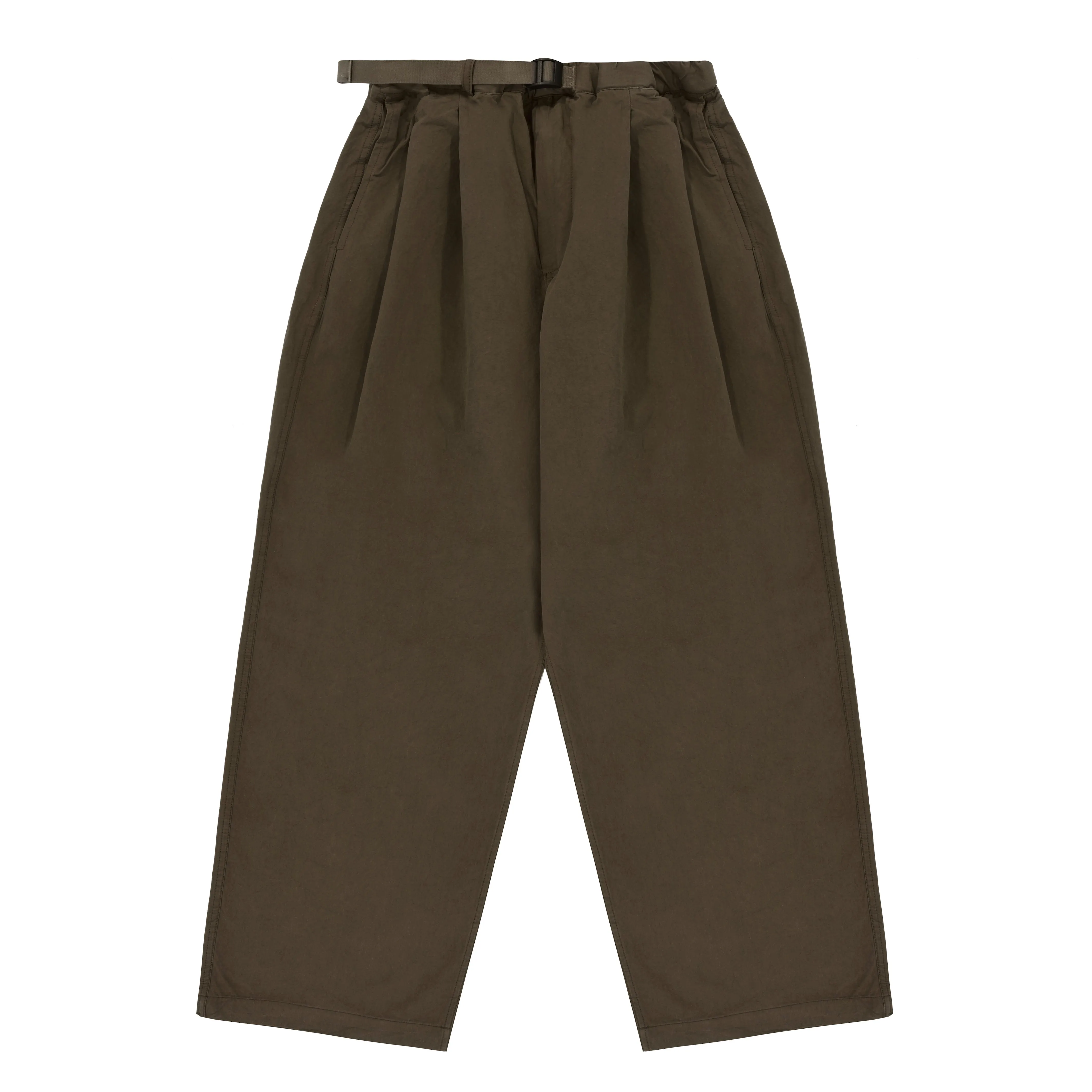 Two Tuck Wide Pants (Brown) sold by Kappy