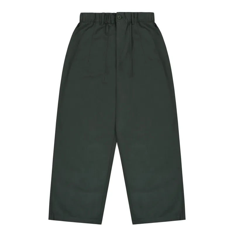 Pintuck Wide Chino Pants (Green) made by Kappy