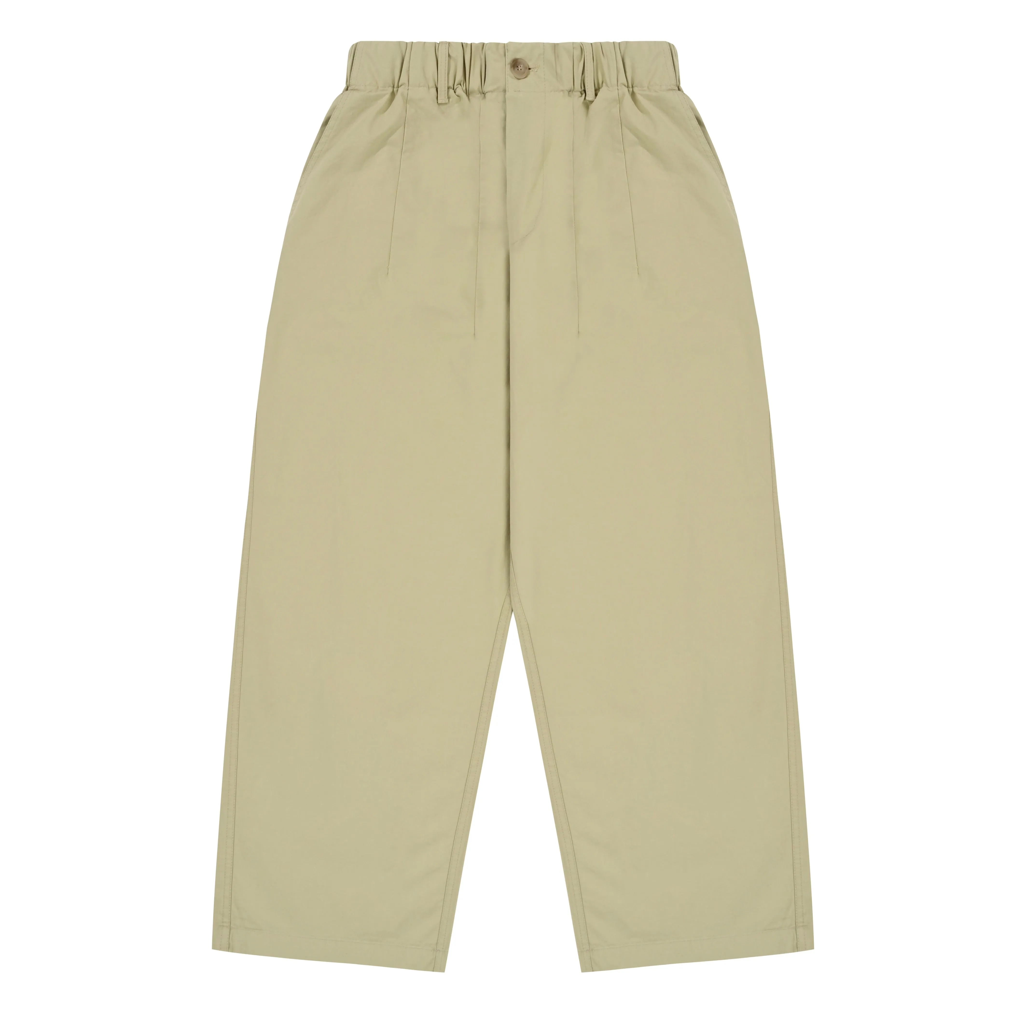 Pintuck Wide Chino Pants (Beige) sold by Kappy