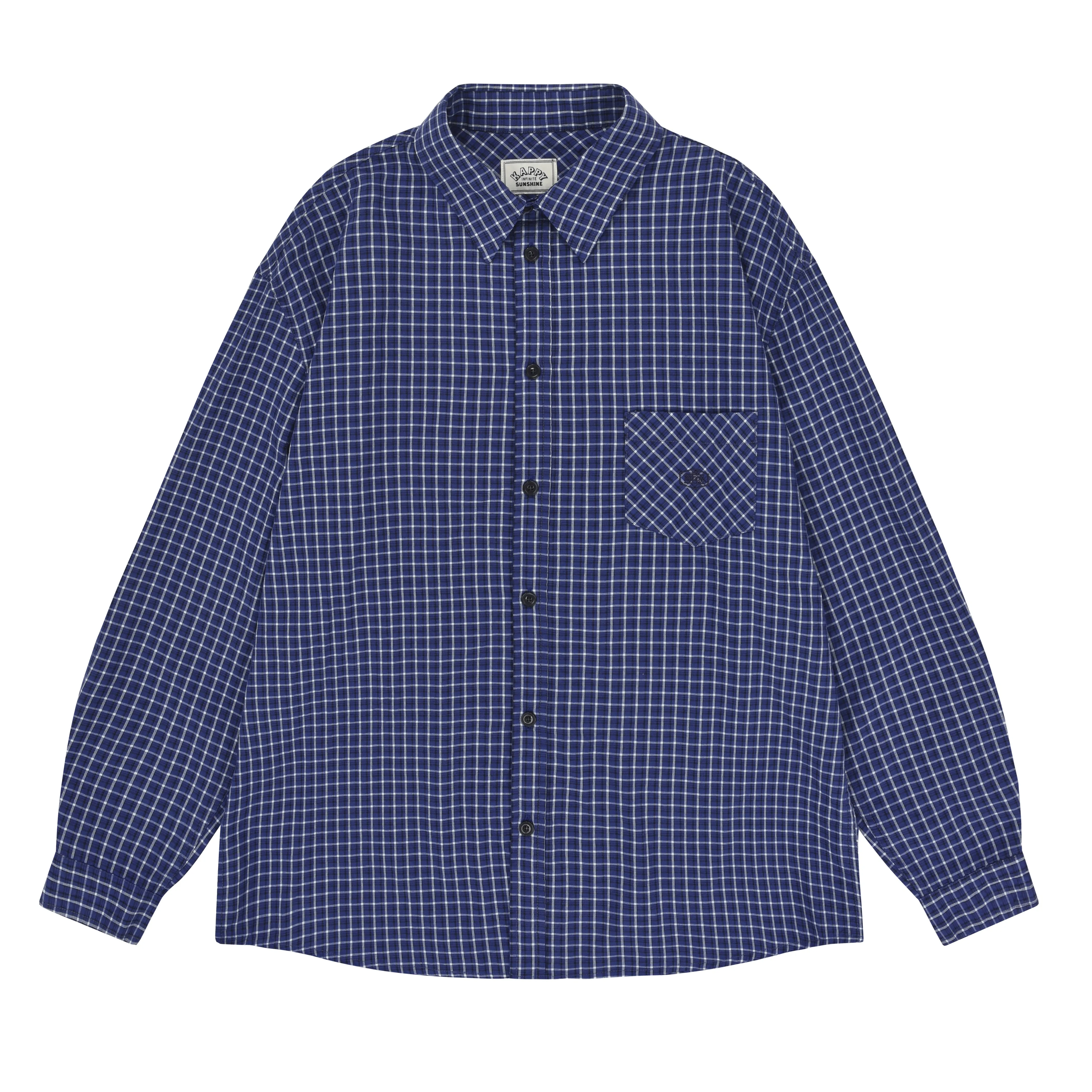 Vintage Check Shirt (Blue) sold by Kappy product image thumbnail 3