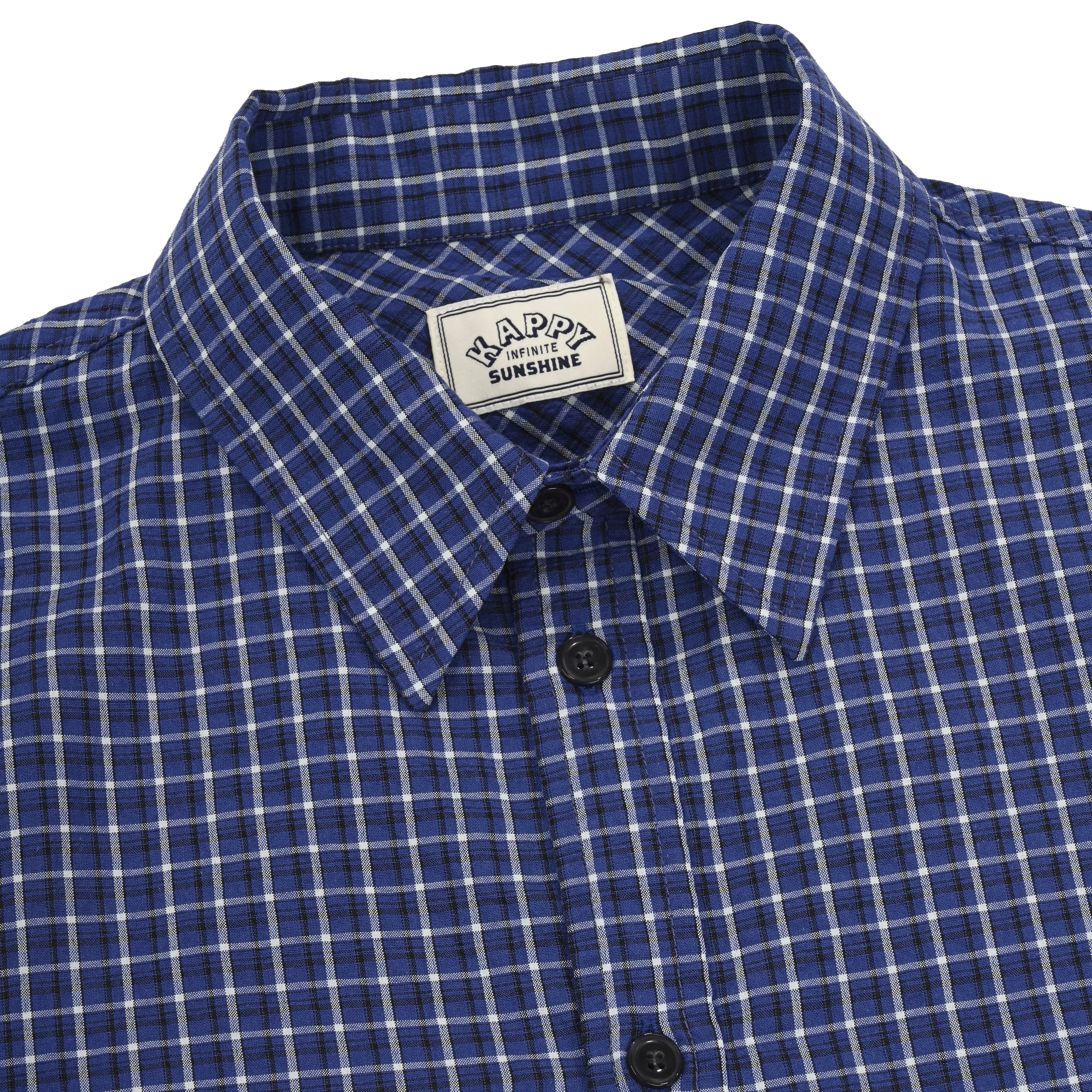 Vintage Check Shirt (Blue) sold by Kappy product image thumbnail 4
