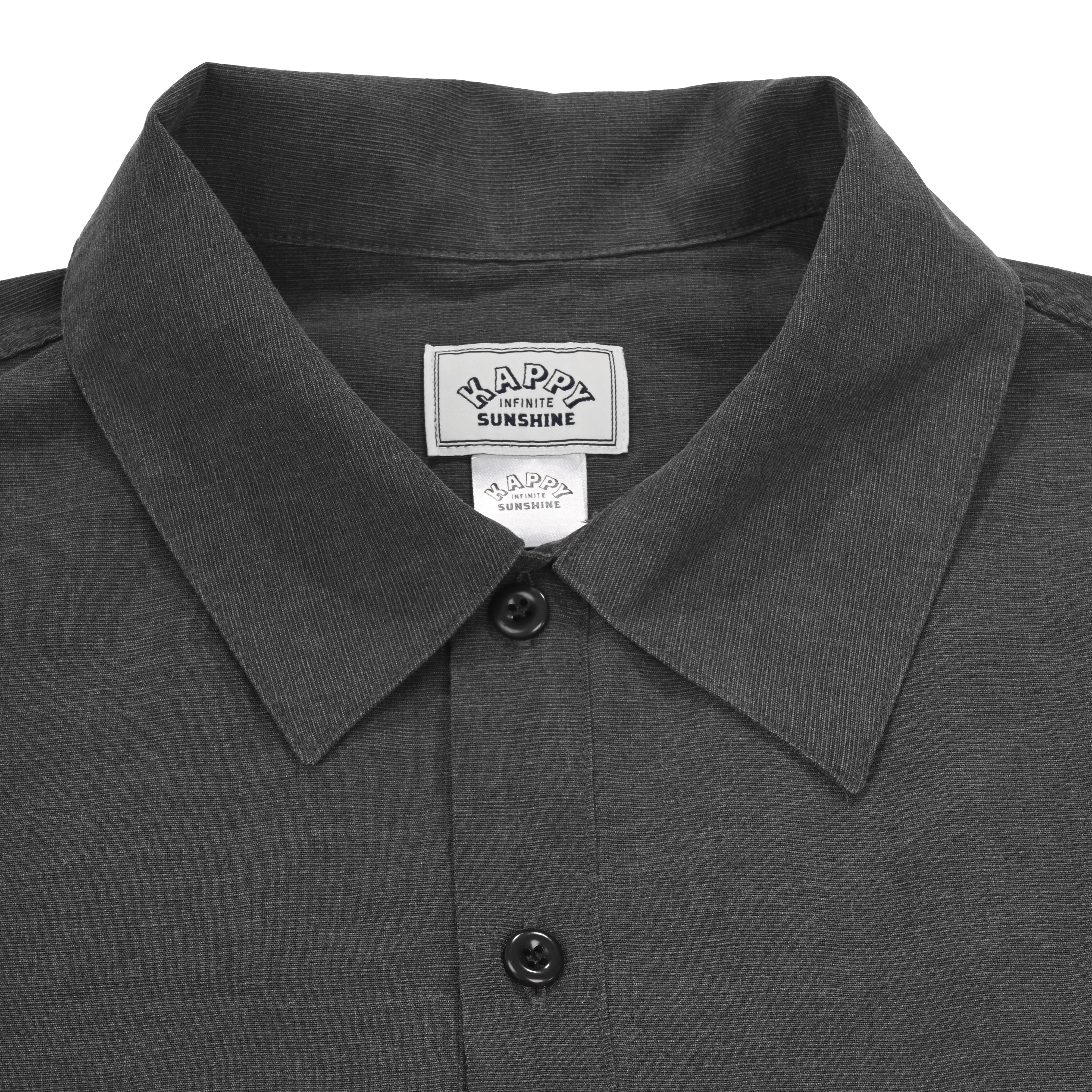 Pigment Henley Neck Half Shirt (Charcoal) sold by Kappy product image thumbnail 4