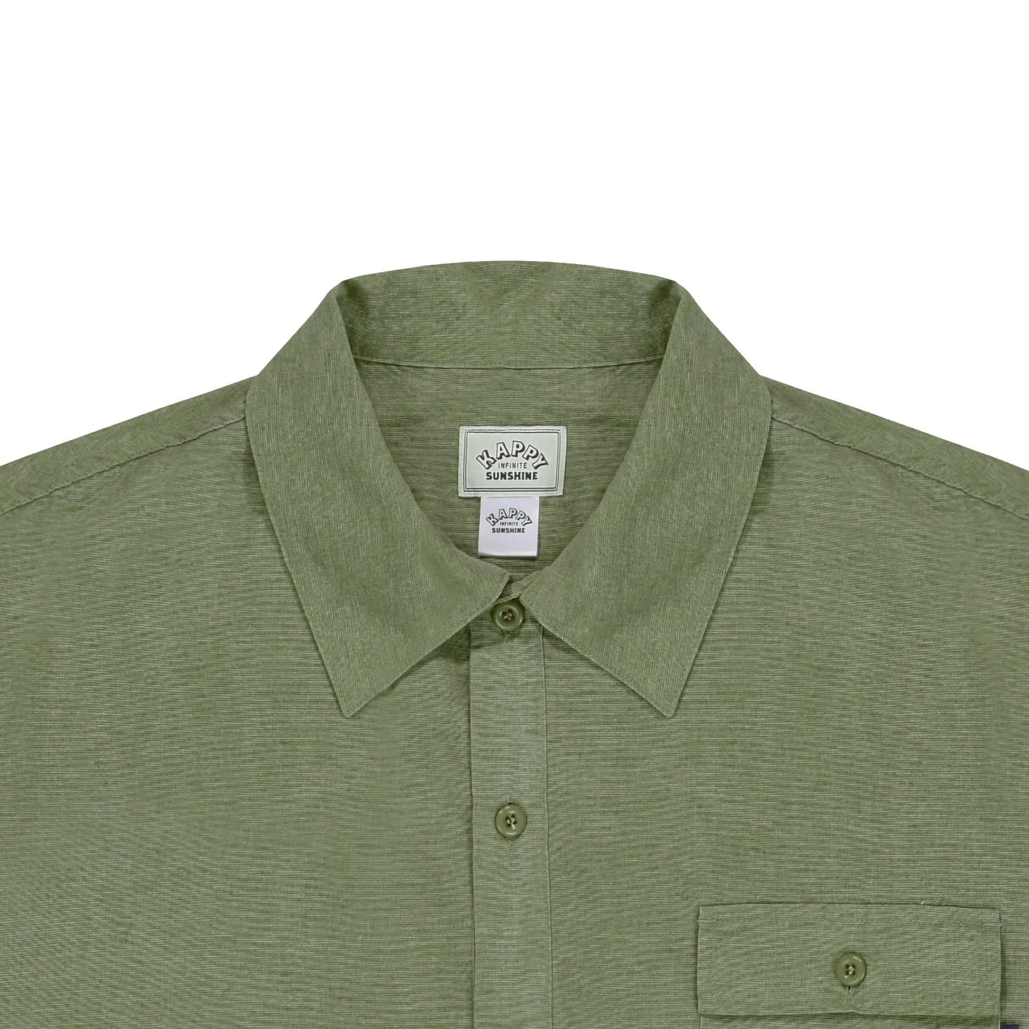 Pigment Henley Neck Half Shirt (Khaki) sold by Kappy product image thumbnail 5