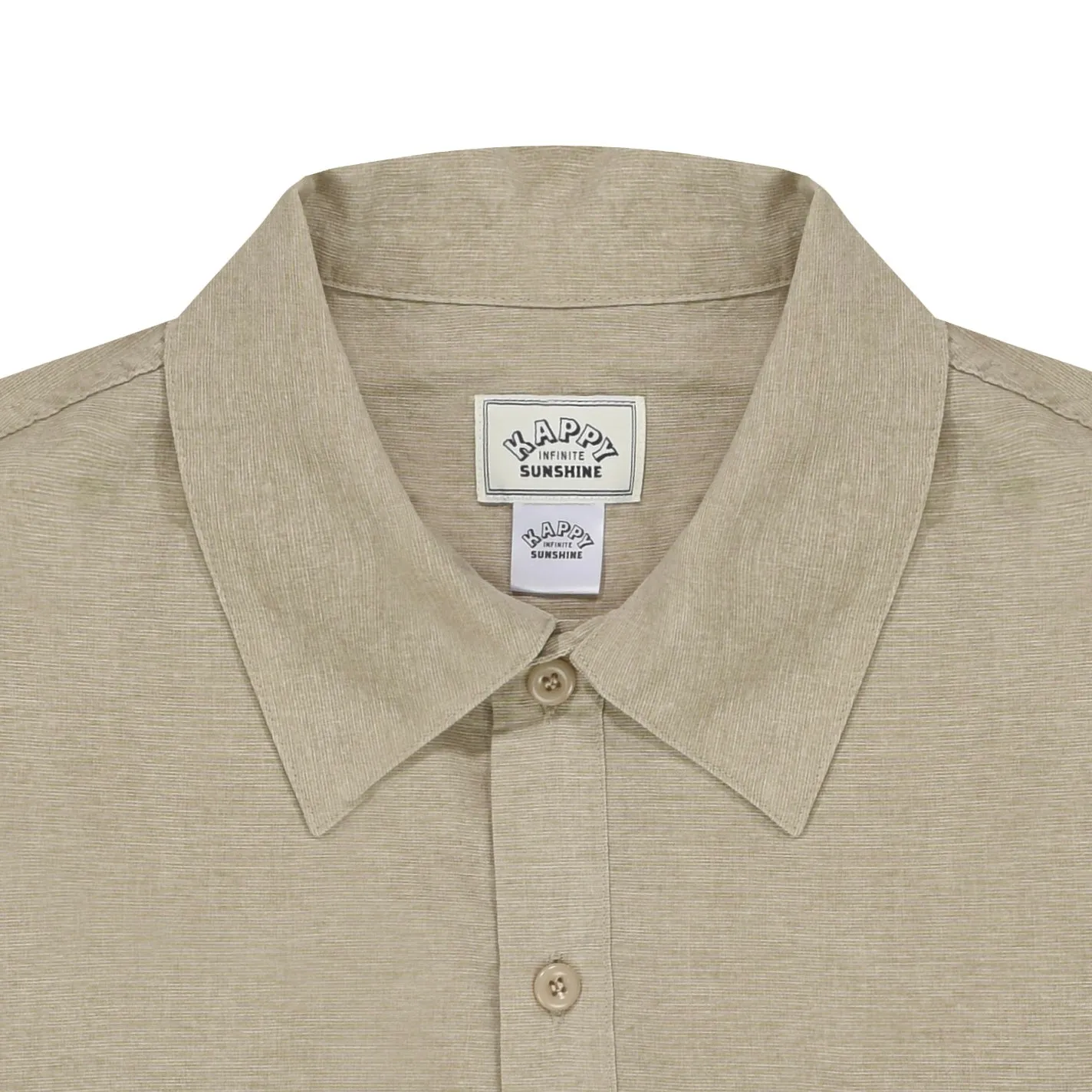 Pigment Henley Neck Half Shirt (Beige) sold by Kappy product image thumbnail 4
