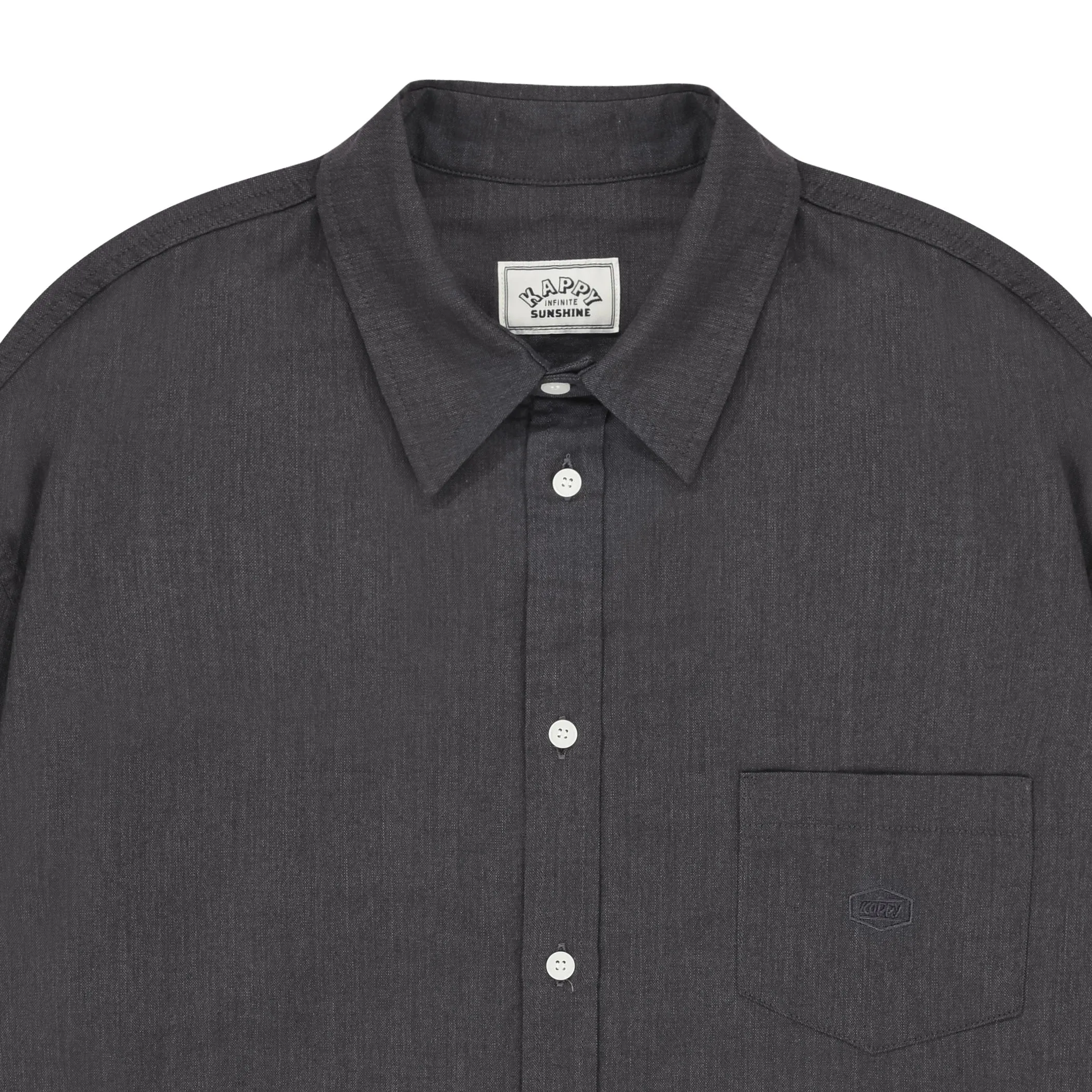 Relaxed Oxford Shirt (Charcoal) sold by Kappy product image thumbnail 4