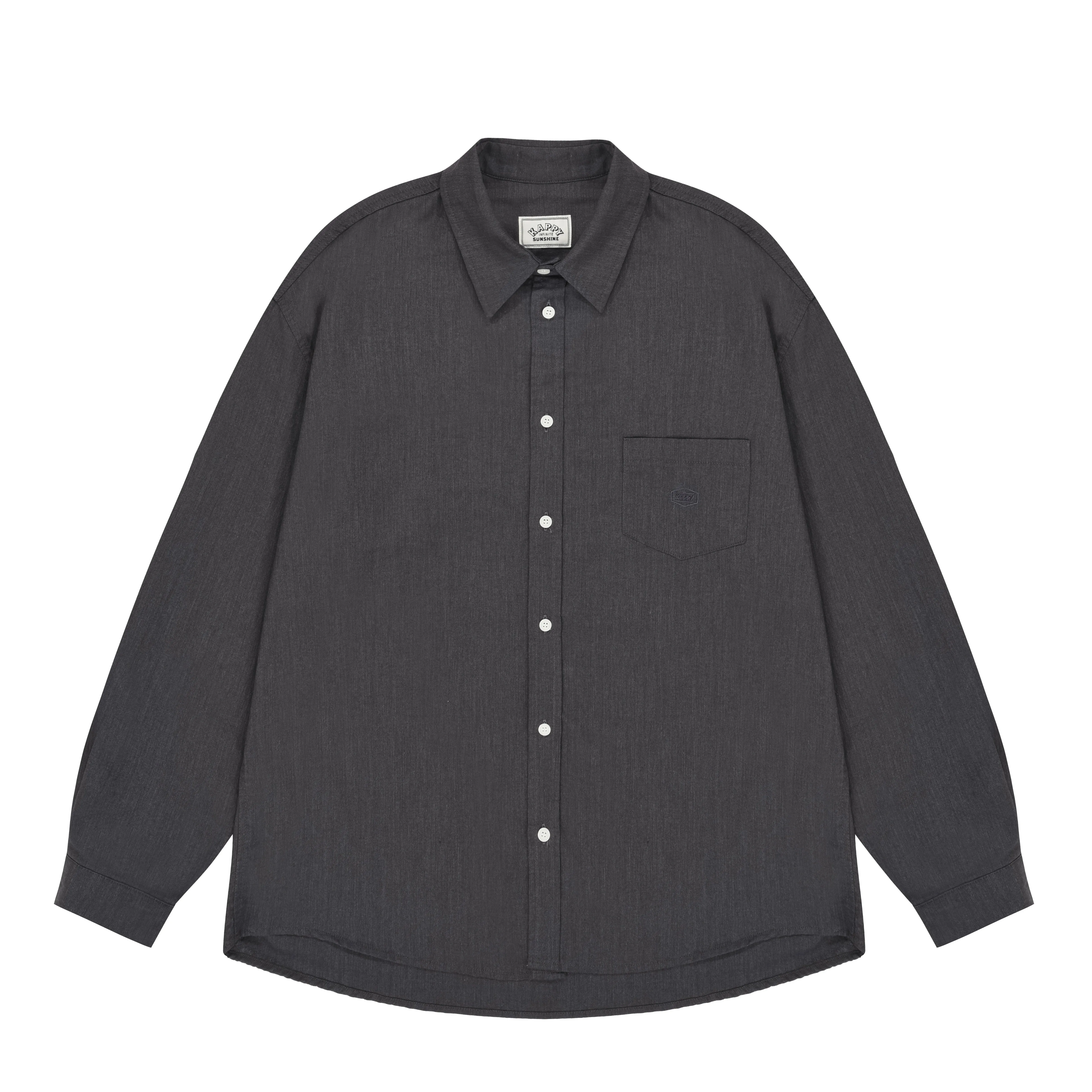 Relaxed Oxford Shirt (Charcoal) sold by Kappy product image thumbnail 3