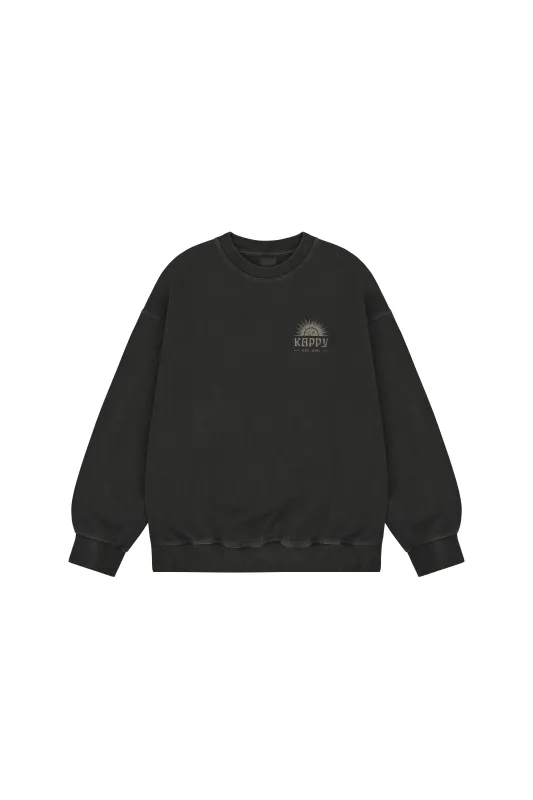 Sunny Wink Pigment Sweatshirt (Charcoal) made by Kappy