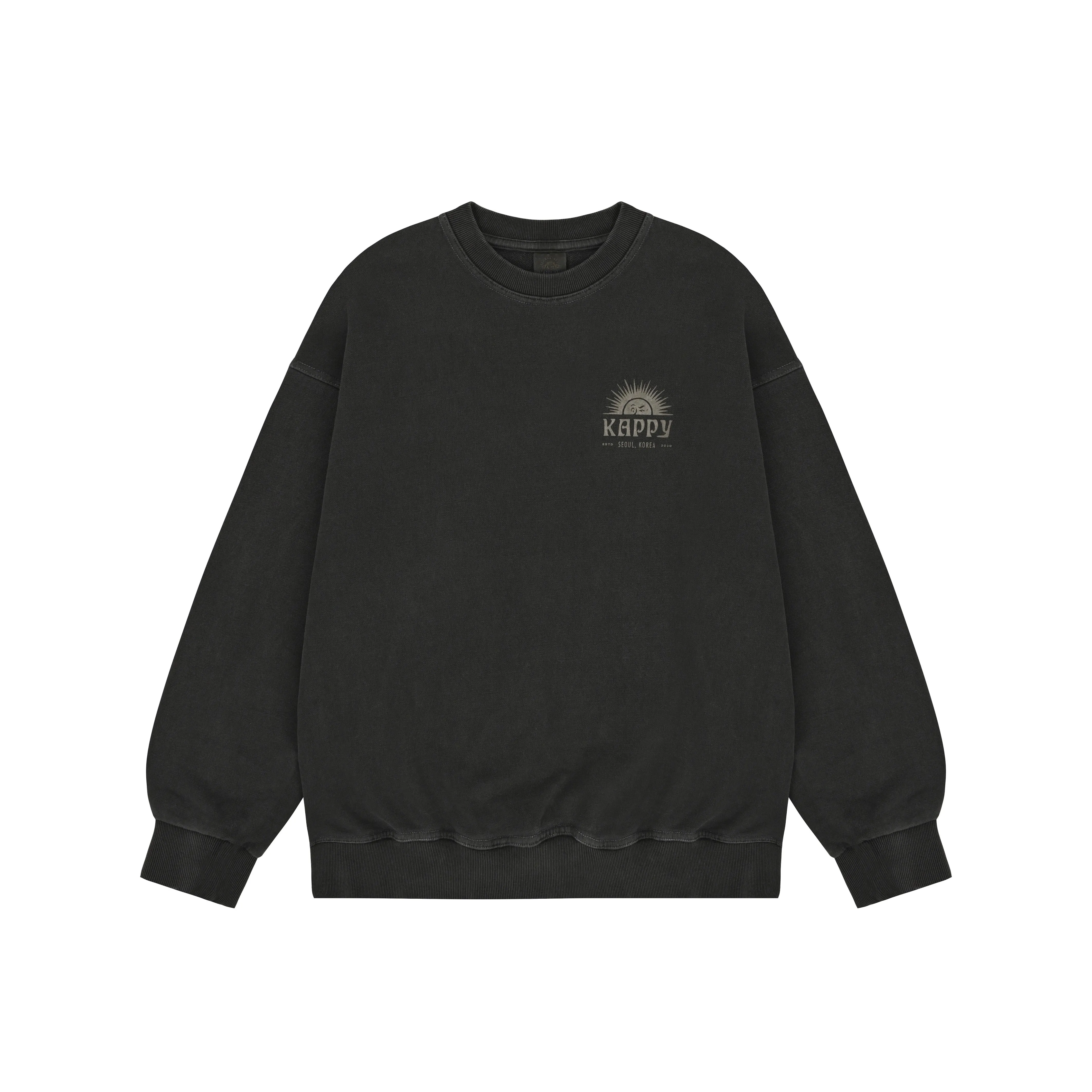 Sunny Wink Pigment Sweatshirt (Charcoal) sold by Kappy product image thumbnail 3