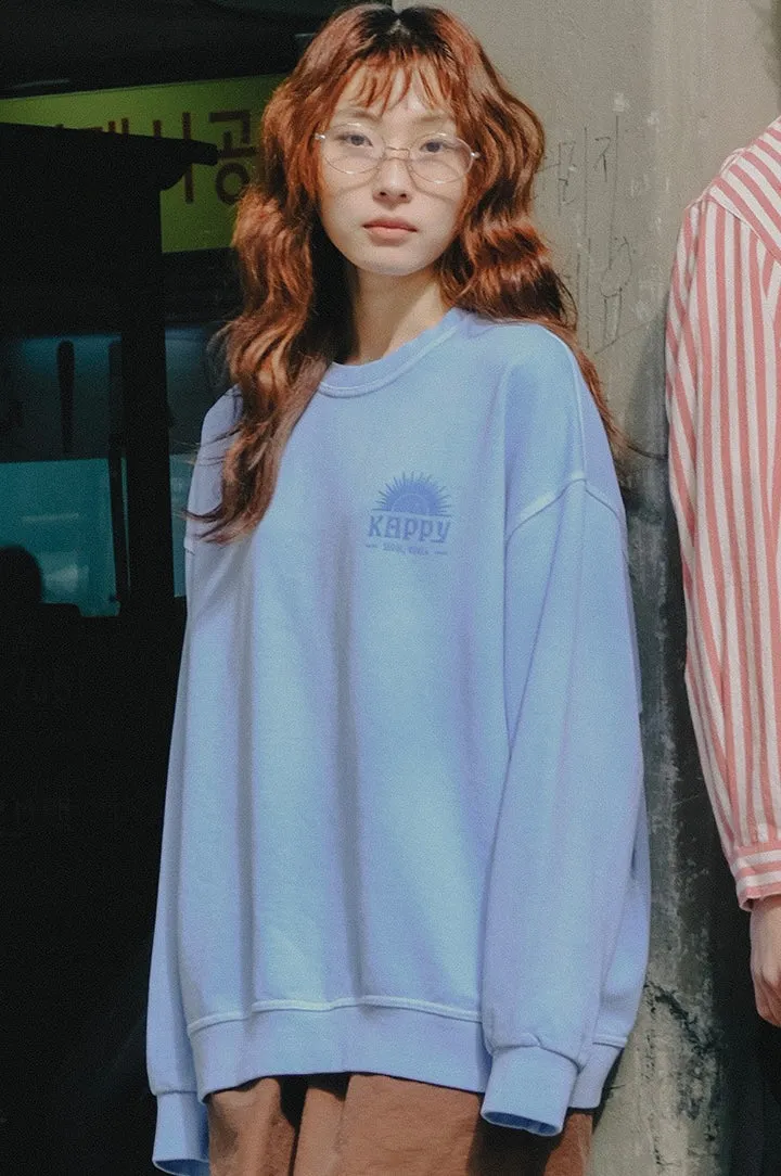 Sunny wink Pigment Sweatshirt (Sky Blue) sold by Kappy product image thumbnail 2