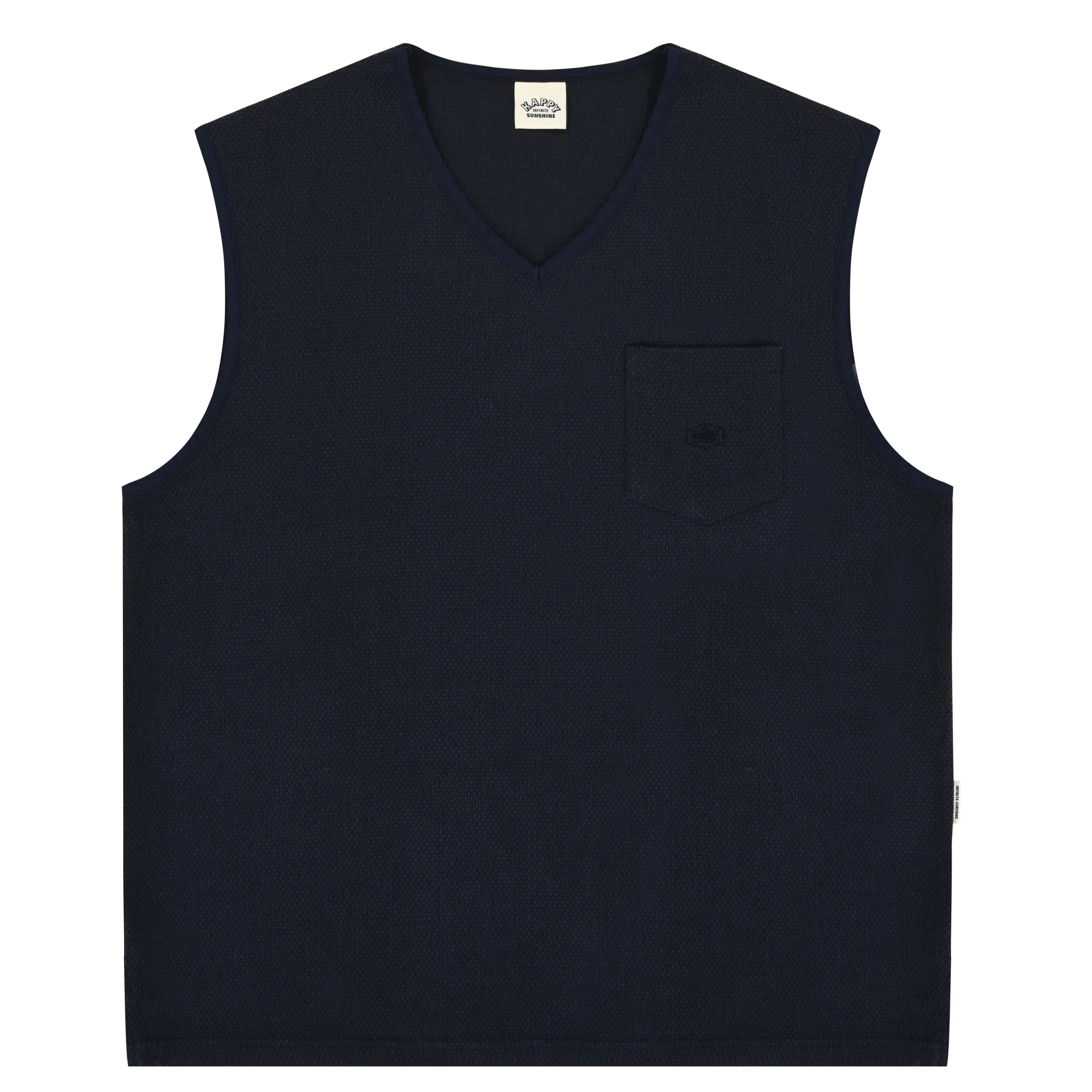 Woven Cotton Vest (Navy) sold by Kappy product image thumbnail 3