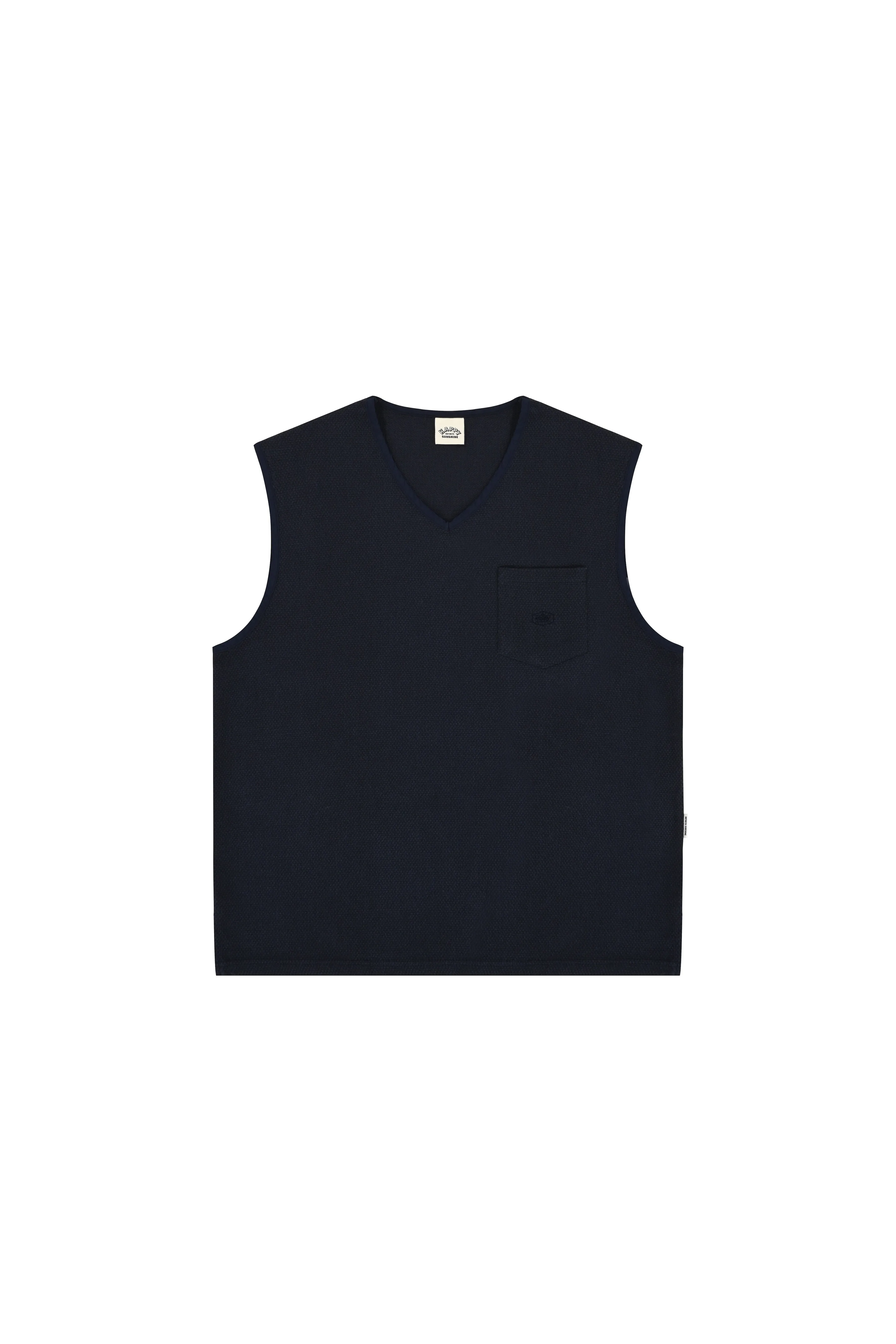 Woven Cotton Vest (Navy) sold by Kappy