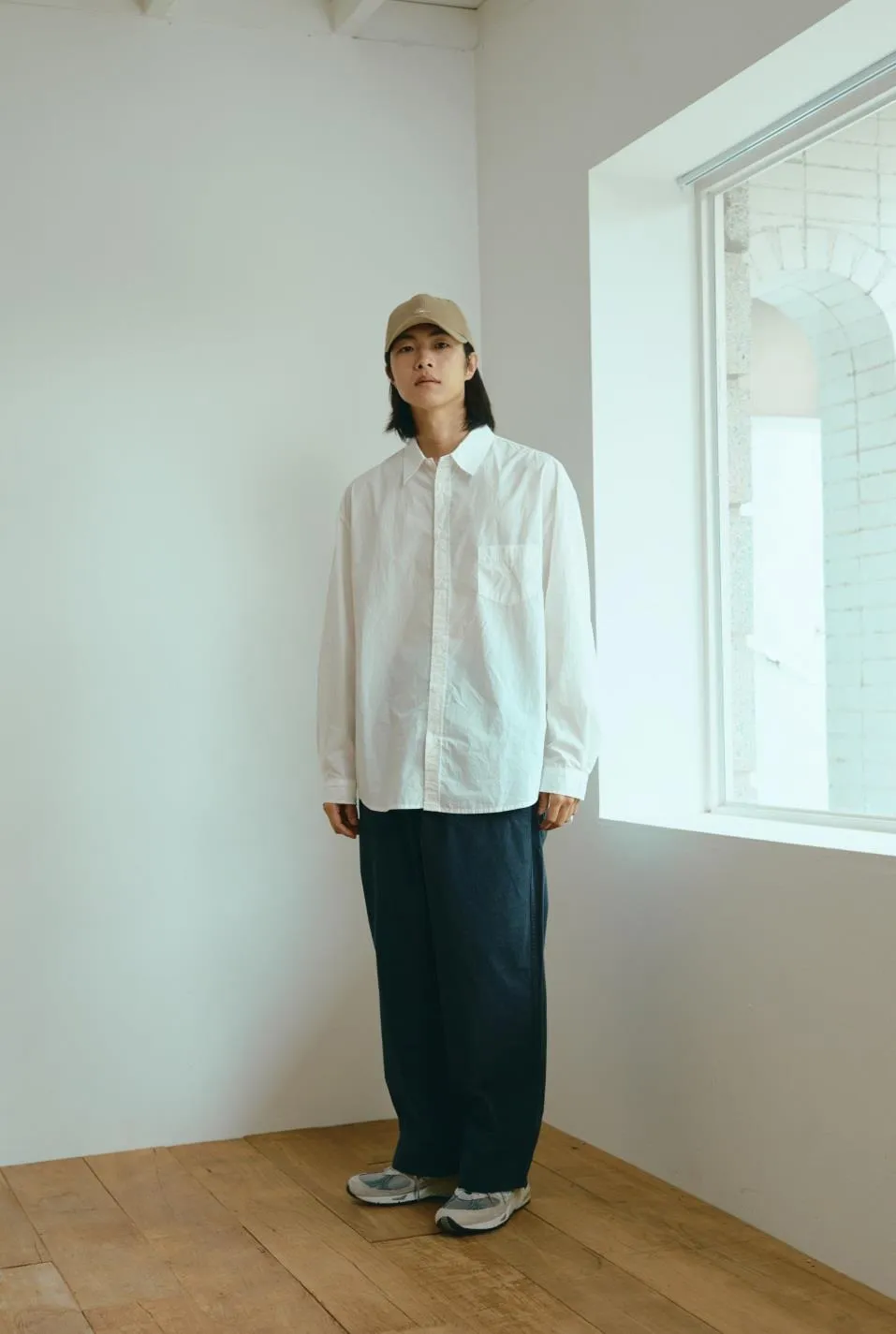 One Tuck Wide Fatigue Pants (Navy) sold by Kappy product image thumbnail 4