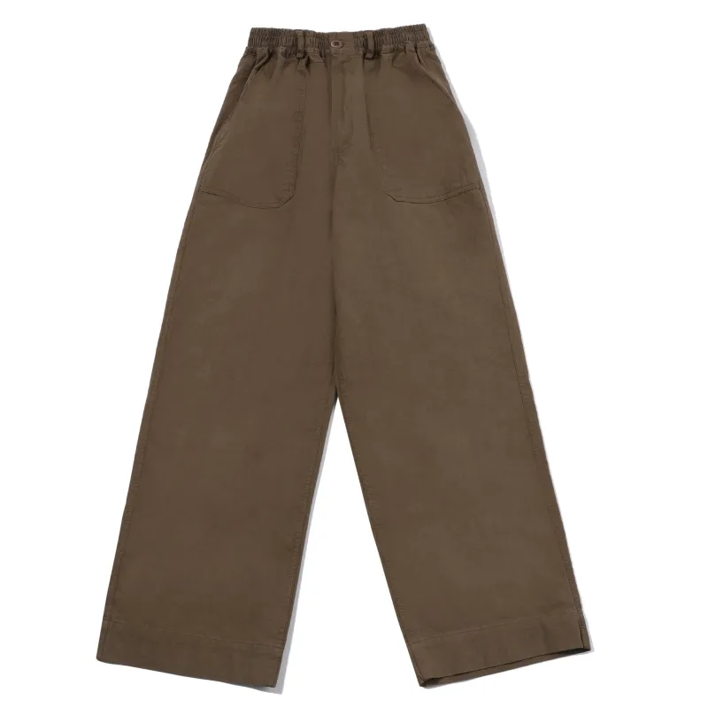 One Tuck Wide Fatigue Pants (Brown) made by Kappy