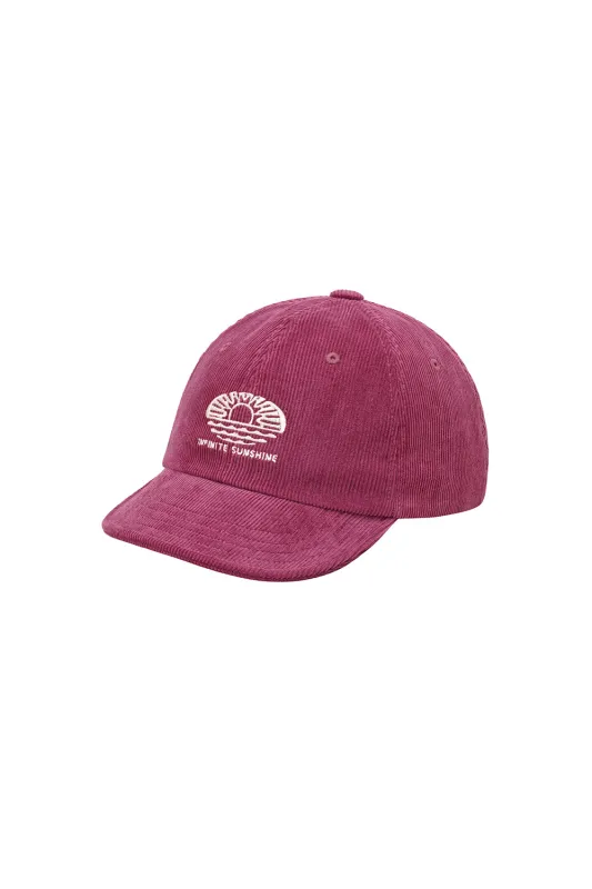 Corduroy Sunshine Cap (Purple) made by Kappy