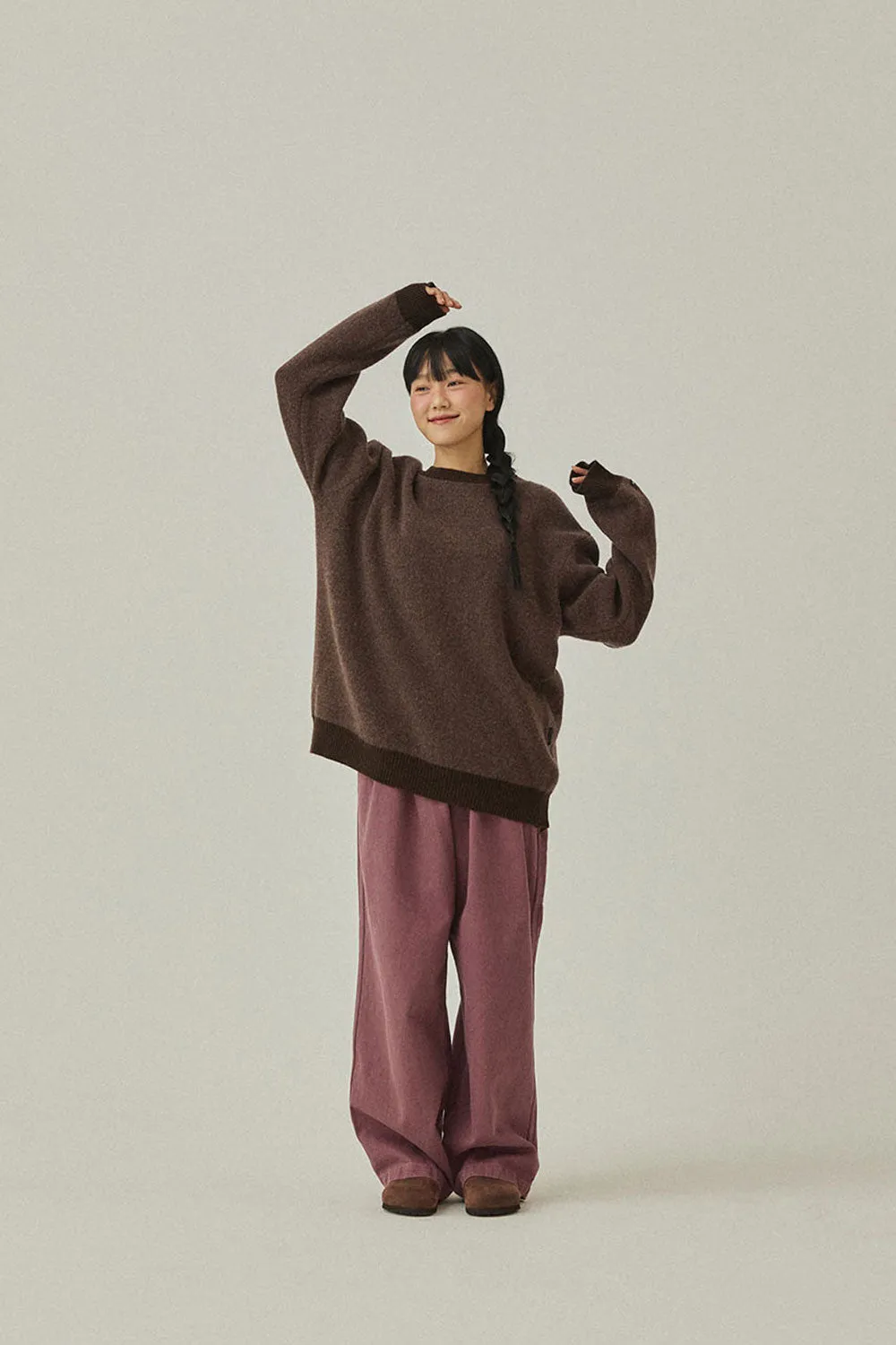 Two Tuck Wide Kation Pants (Purple) sold by Kappy product image thumbnail 4