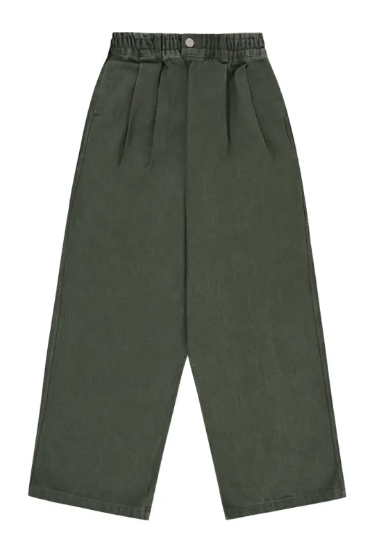 Two Tuck Wide Kation Pants (Khaki) made by Kappy