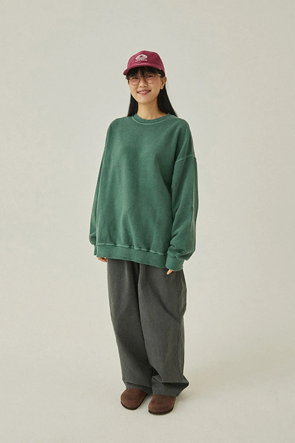 Pigment Two Tuck Wide Pants (Charcoal) sold by Kappy product image thumbnail 4