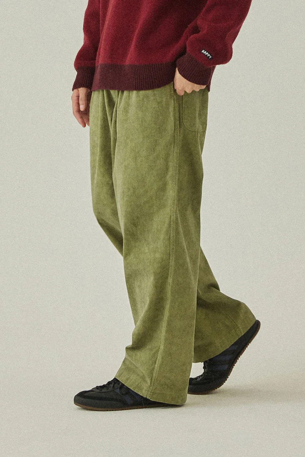 Pigment Two Tuck Wide Pants (Khaki) sold by Kappy product image thumbnail 4