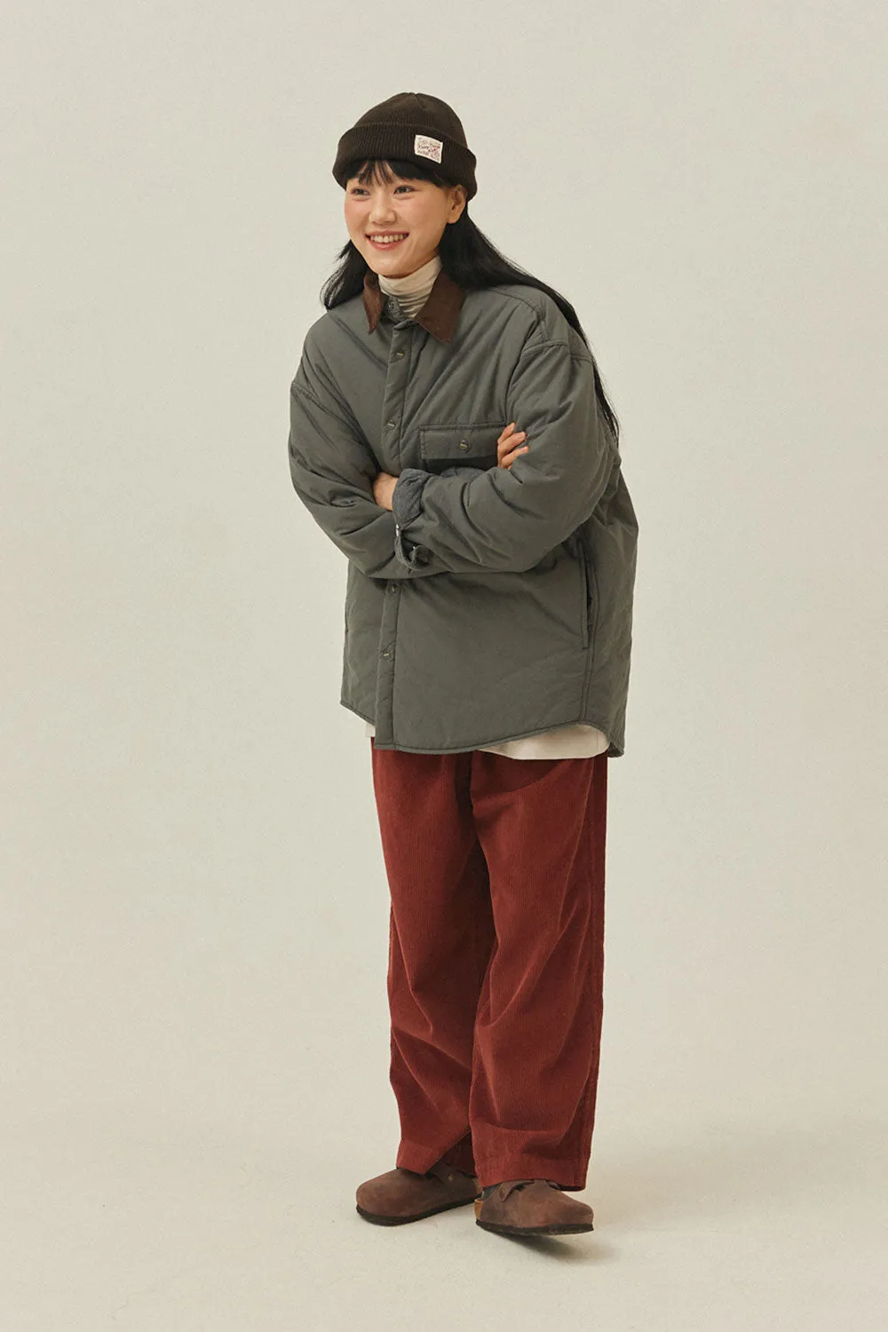 One Tuck Fatigue Corduroy Pants (Vintage Red) sold by Kappy product image thumbnail 5