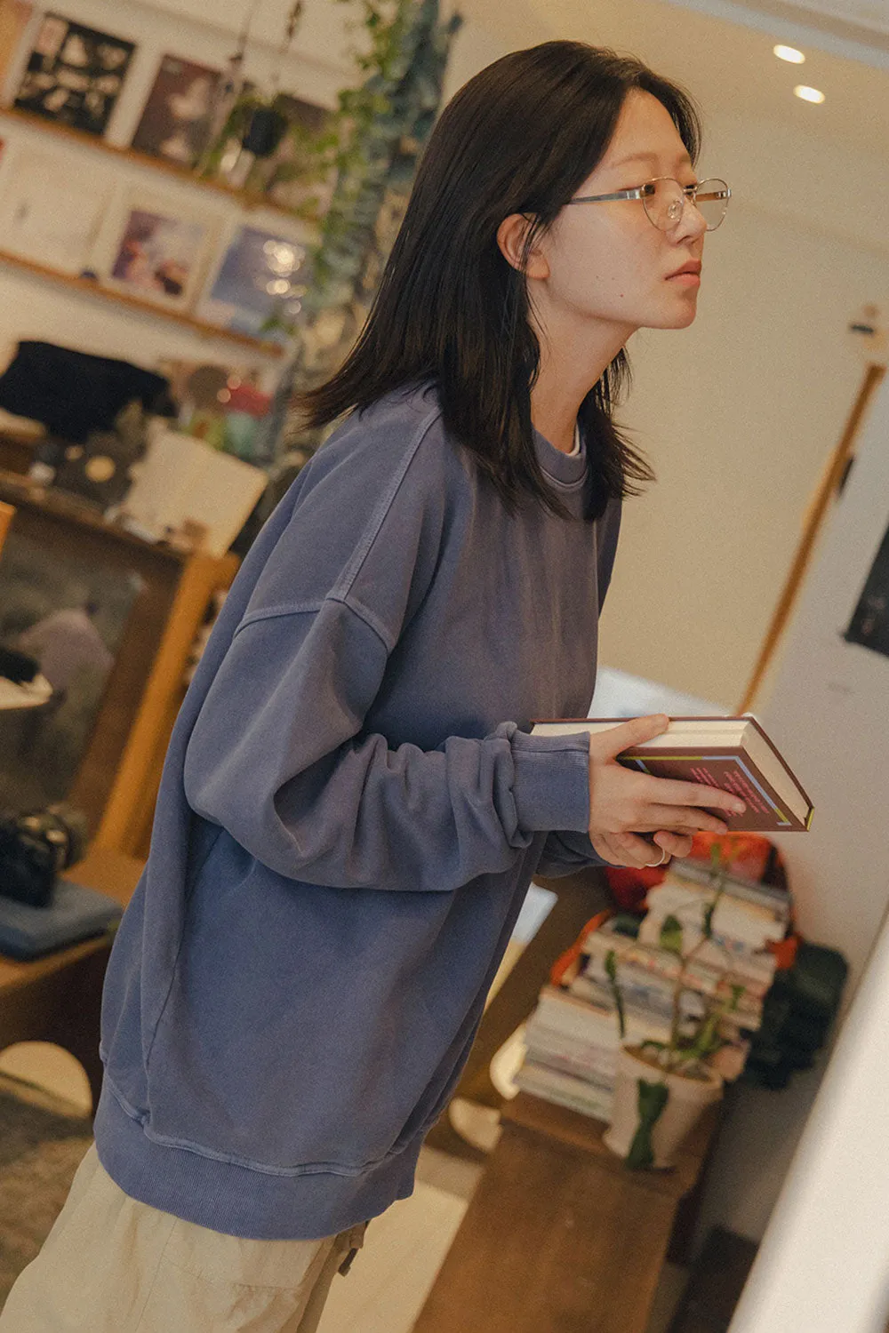 Pigment Sweatshirt (Vintage Navy) sold by Kappy product image thumbnail 2