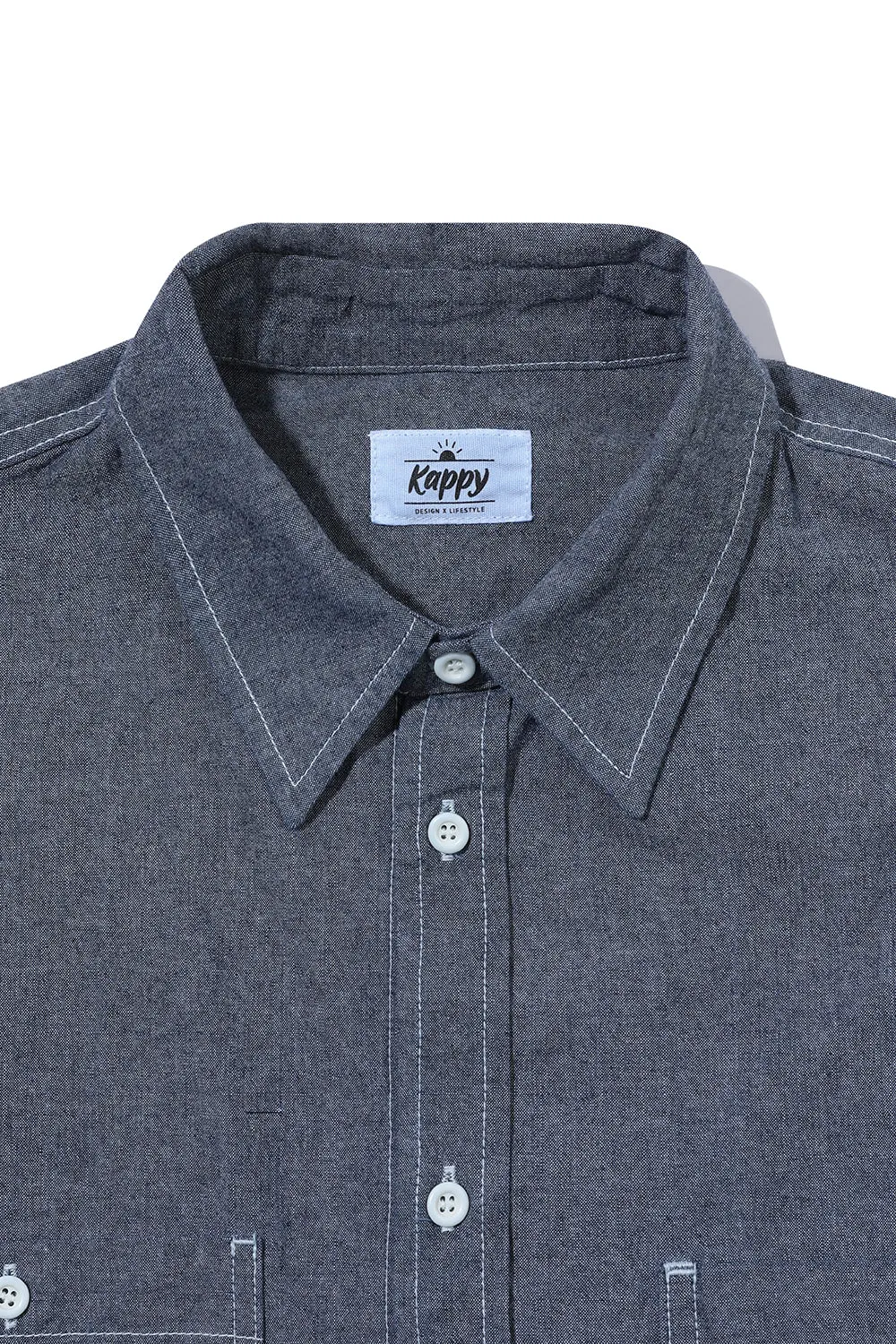 2 Pocket Denim Shirt (Blue) sold by Kappy product image thumbnail 3