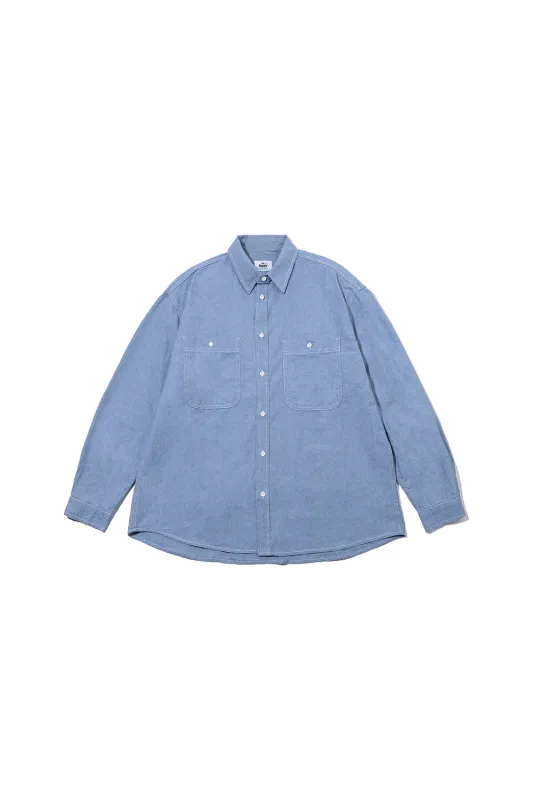 2 Pocket Denim Shirt (Light Blue) made by Kappy