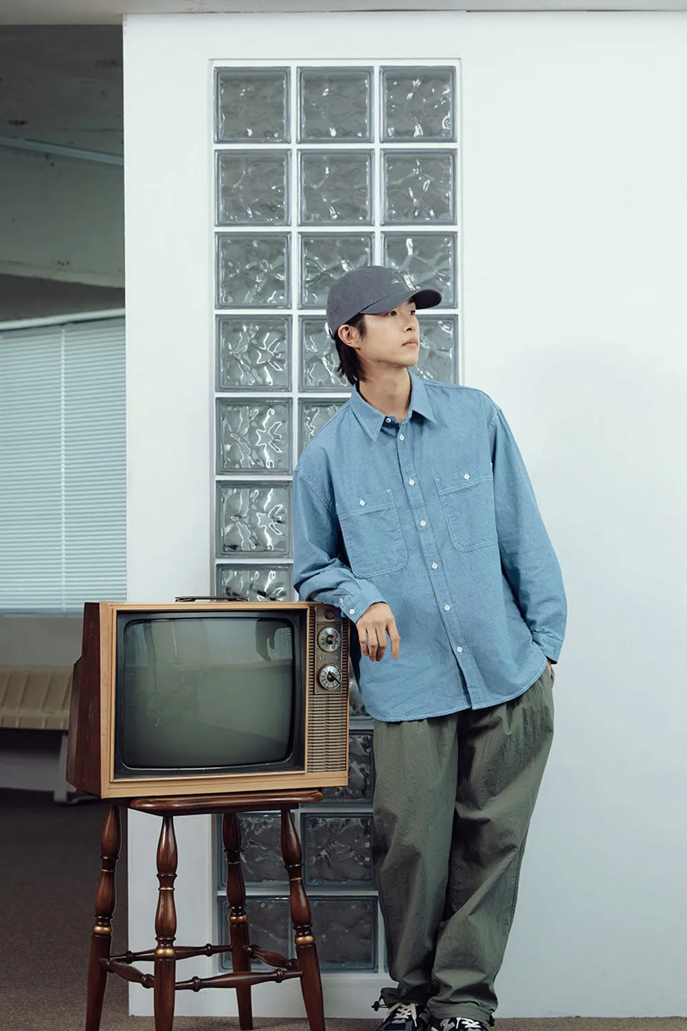 2 Pocket Denim Shirt (Light Blue) sold by Kappy product image thumbnail 2