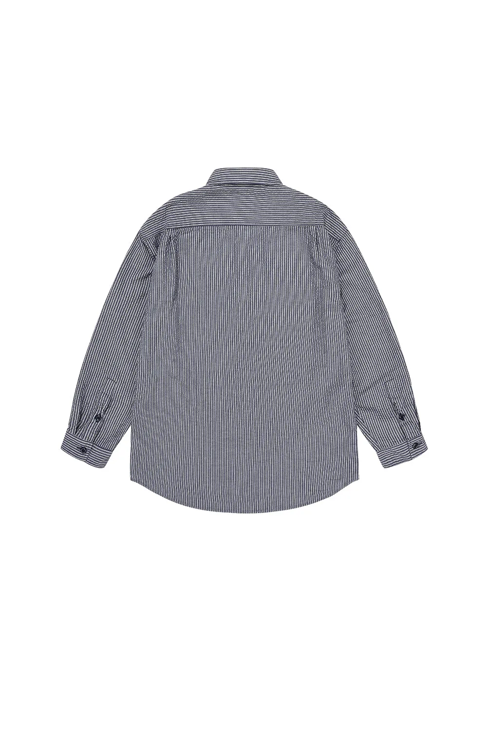 Stripe Pocket Work Shirt (Navy) sold by Kappy product image thumbnail 4