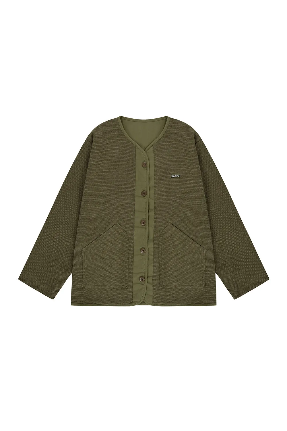 Reversible Utility Round Jacket (Khaki) sold by Kappy product image thumbnail 5